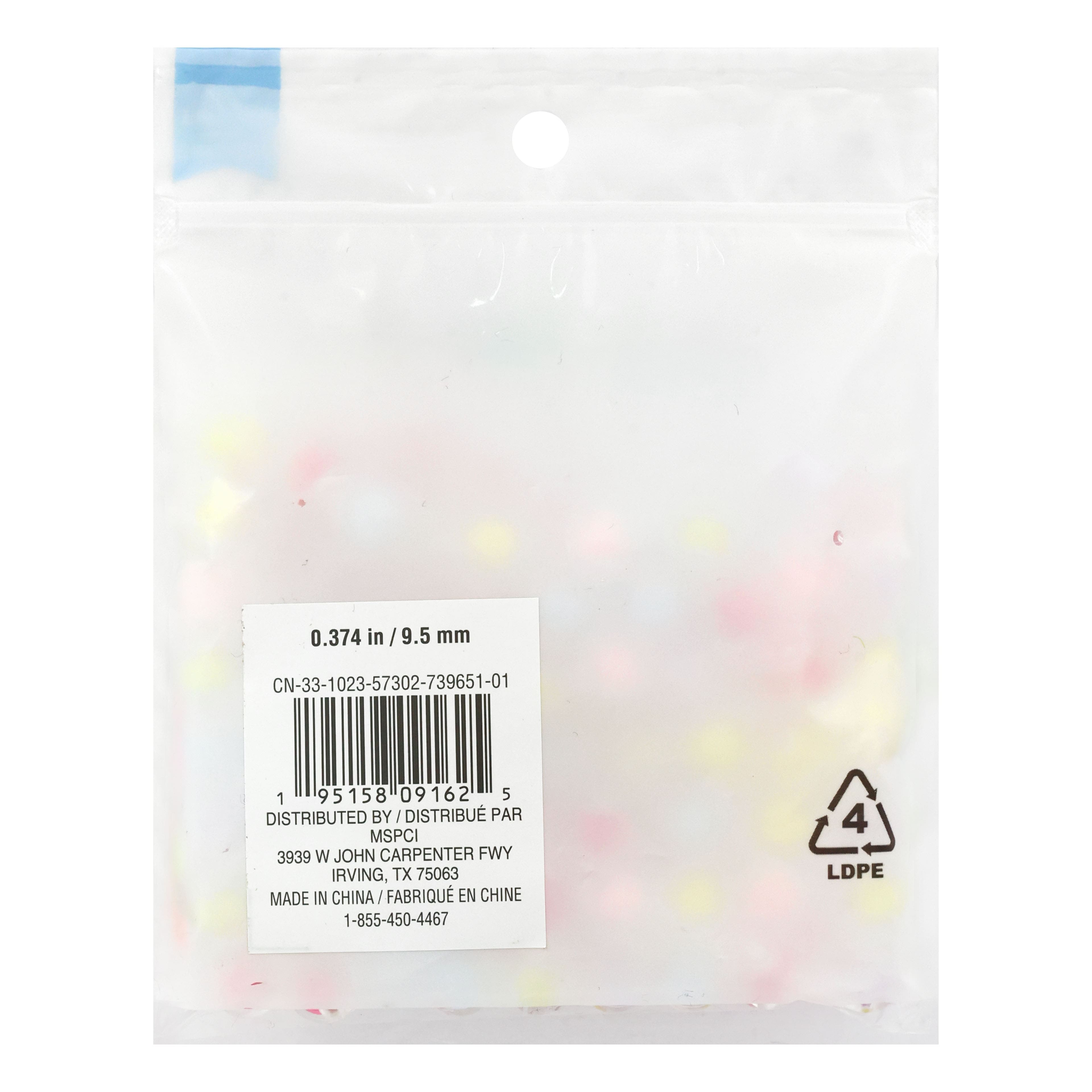 12 Packs: 100 ct. (1,200 total) 9.5mm Pastel Mix Round Fashion Beads by Creatology™