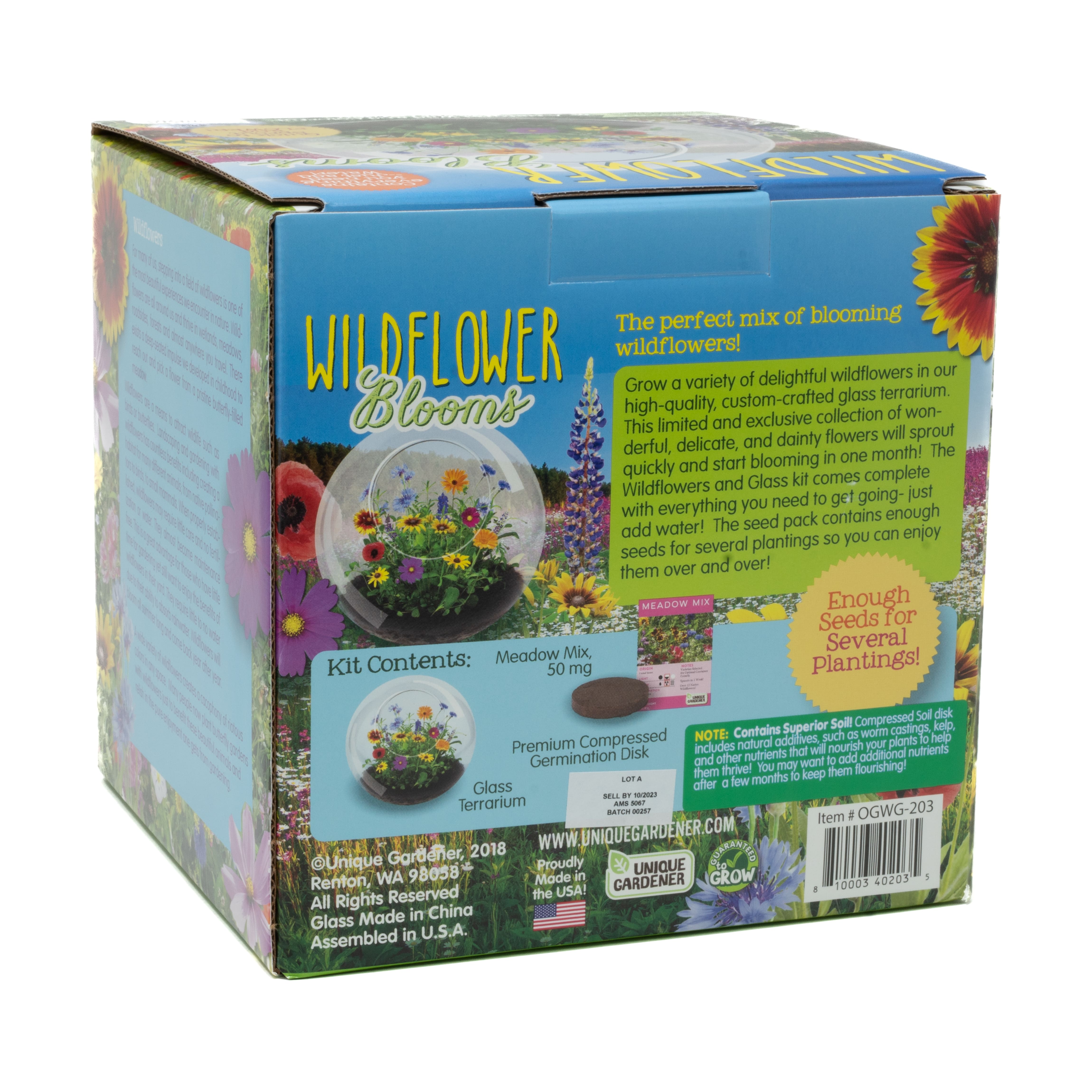 Glass Terrarium - Wildflower Blooms