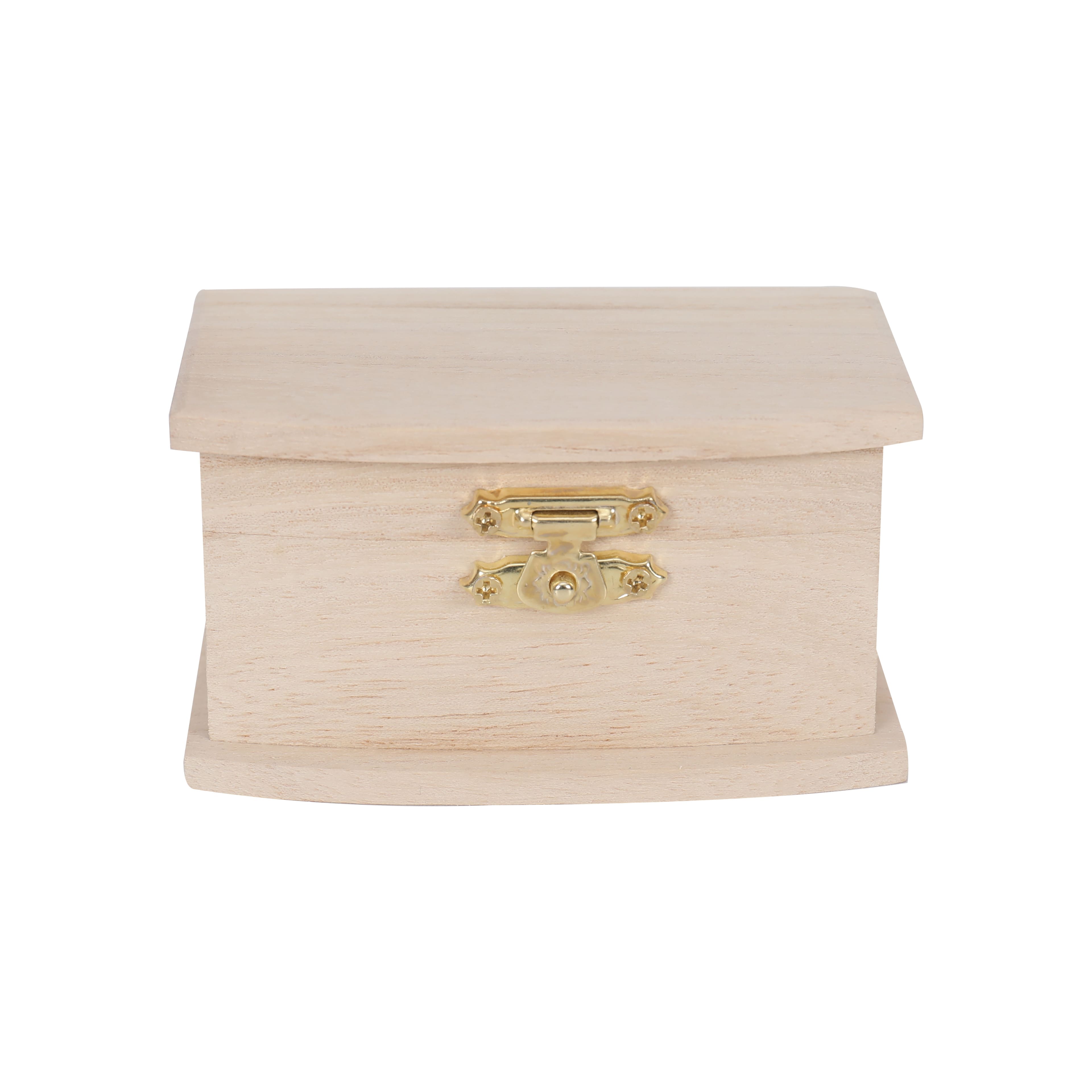 48 Pack: 3.5" Wood Trinket Box by Make Market®