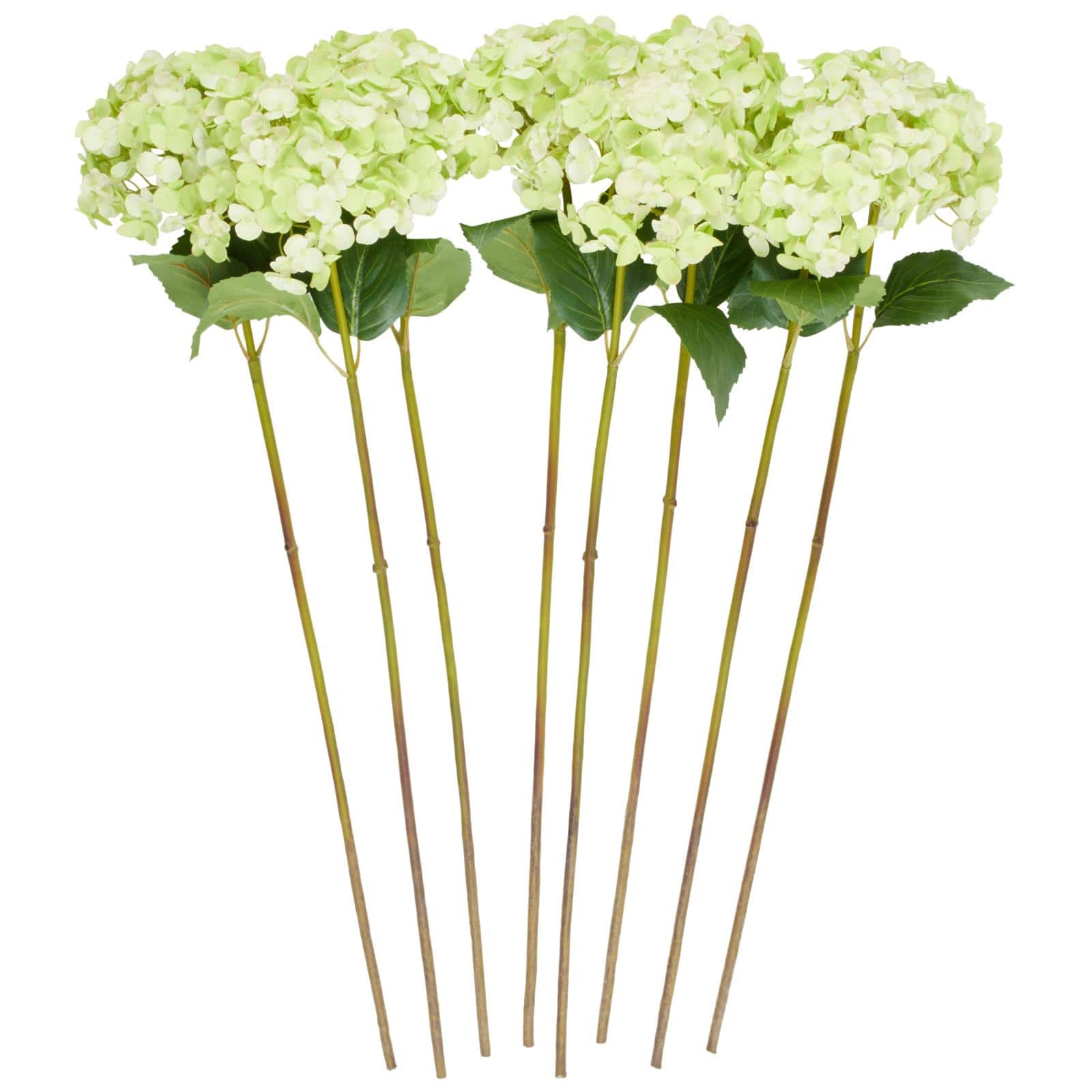 33&#x22; Green Hydrangea Artificial Flower Stem, 8ct.