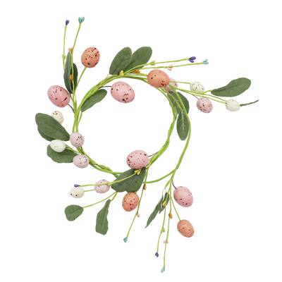 5ft. Pink & Cream Egg & Multicolor Berry Coil Garland by Ashland ...