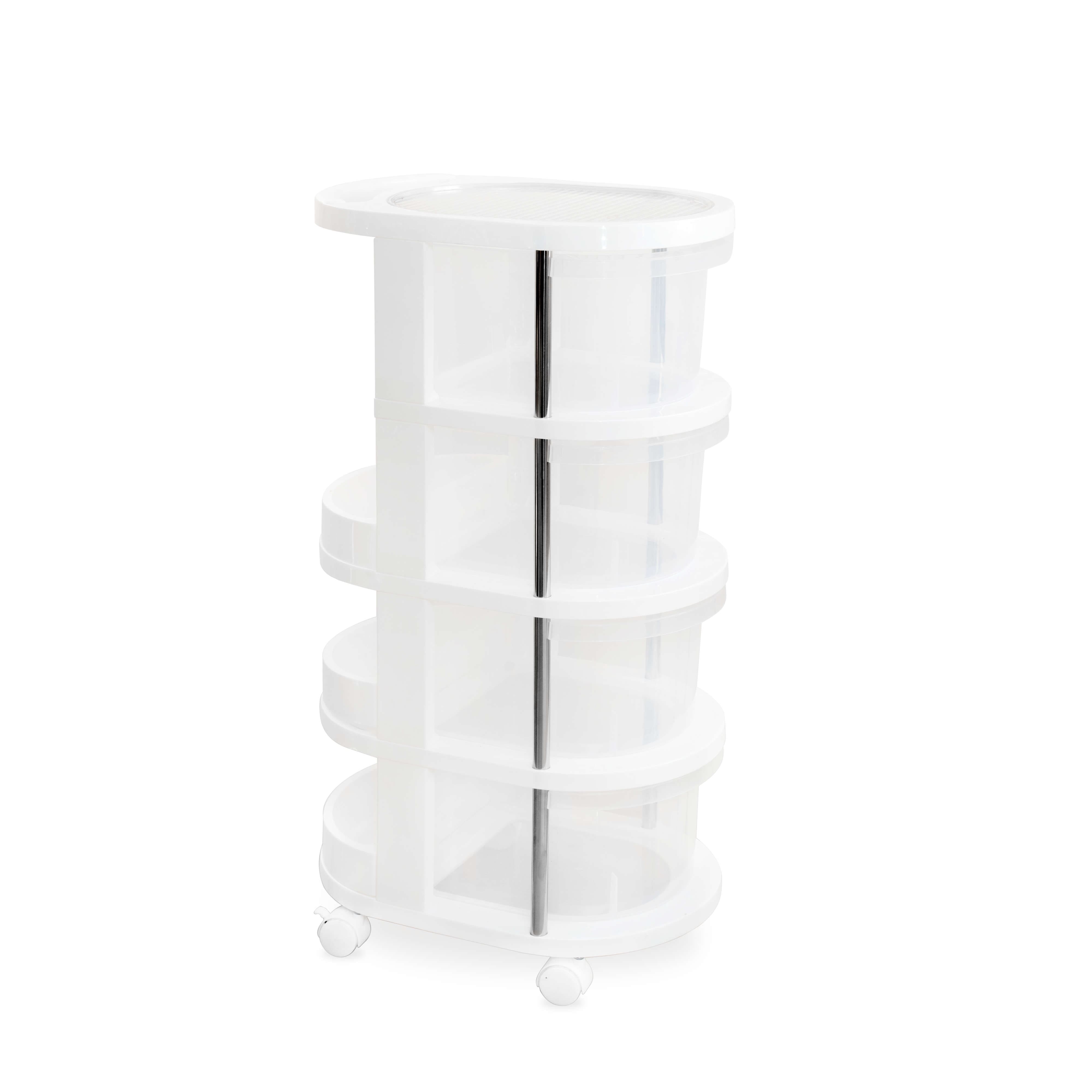 Round Plastic Storage Cart by Simply Tidy®