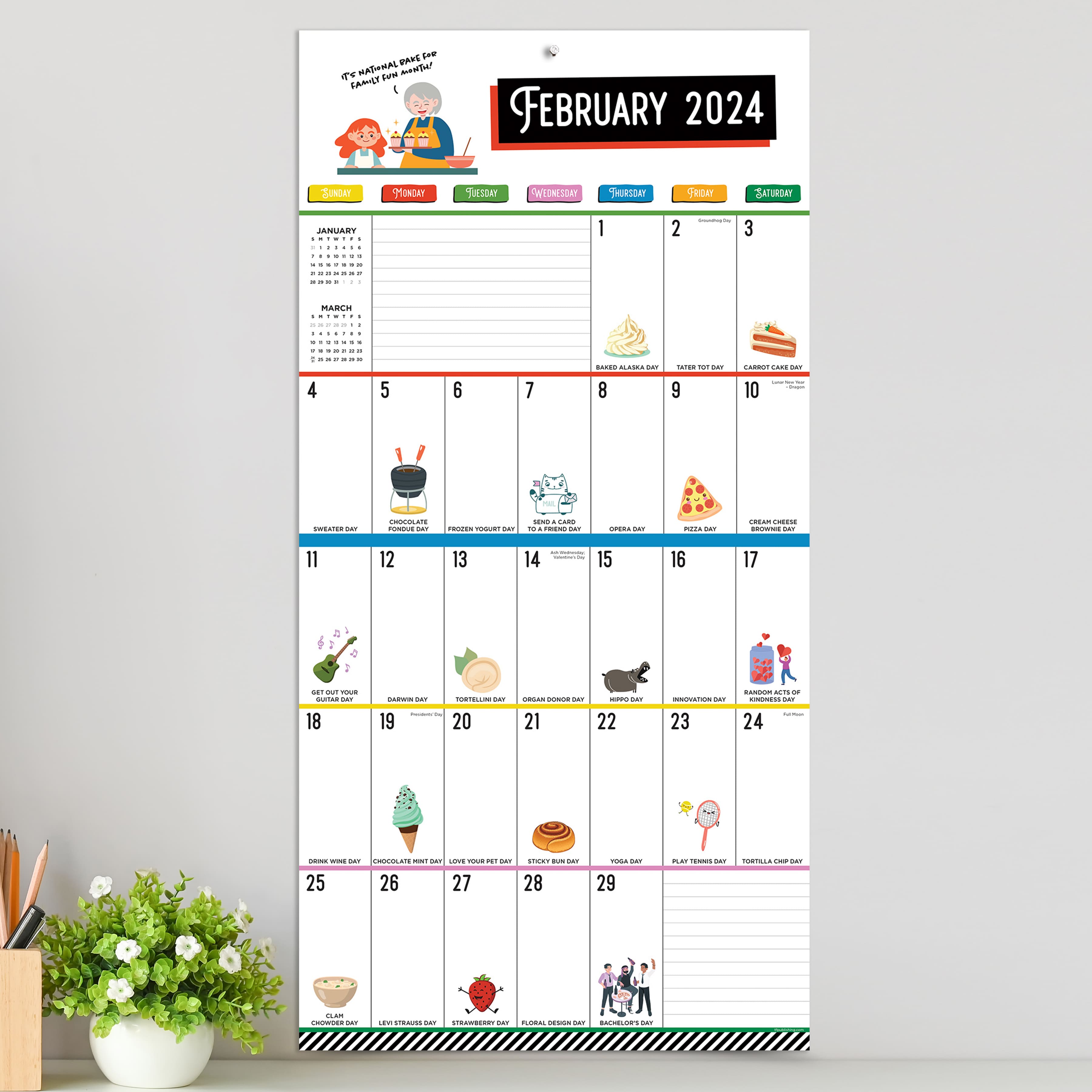 TF Publishing 2024 Every Day&#x27;s A Holiday Wall Calendar
