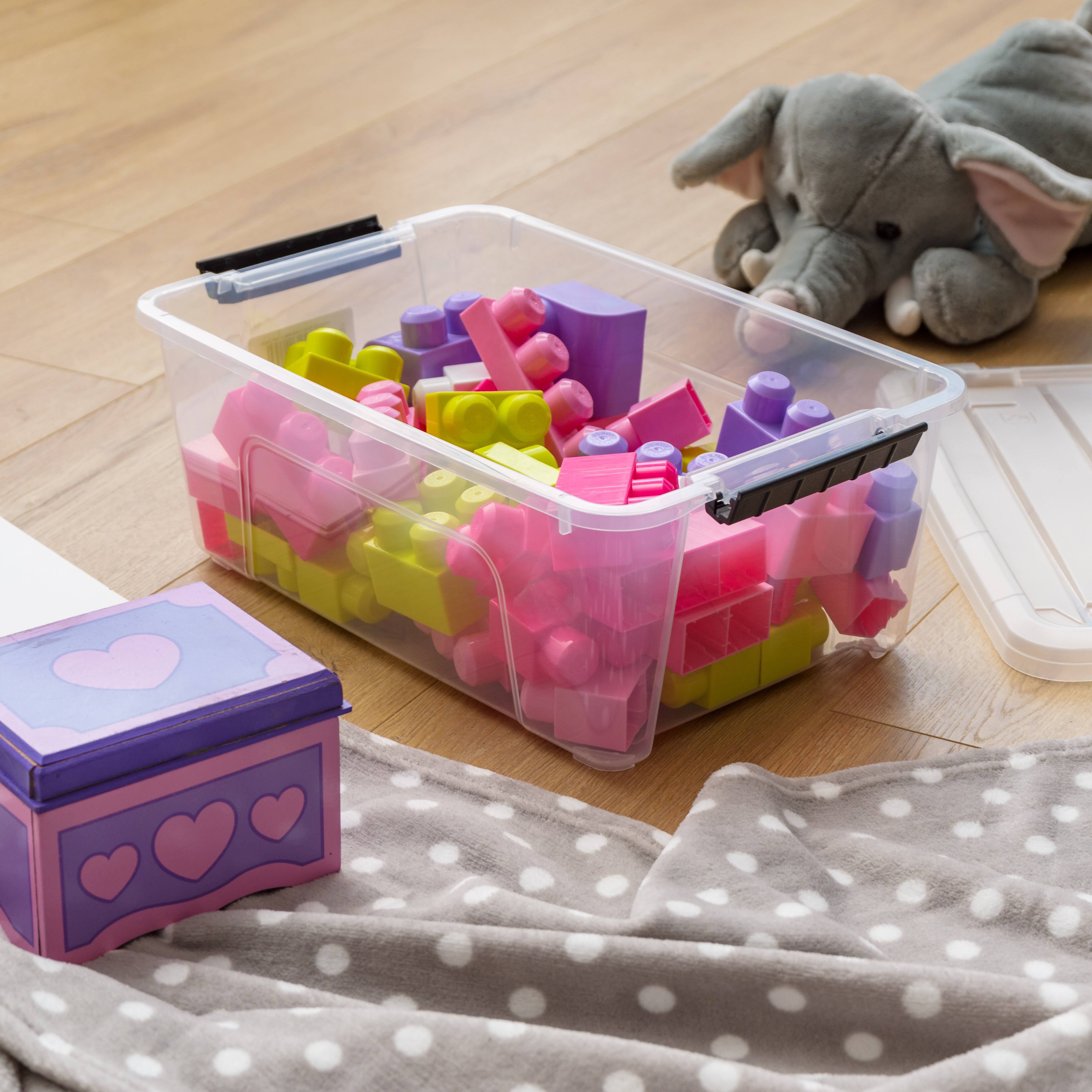 IRIS® 13.5qt. Buckled Clear Boxes with Clear Buckle Lids, 6ct.