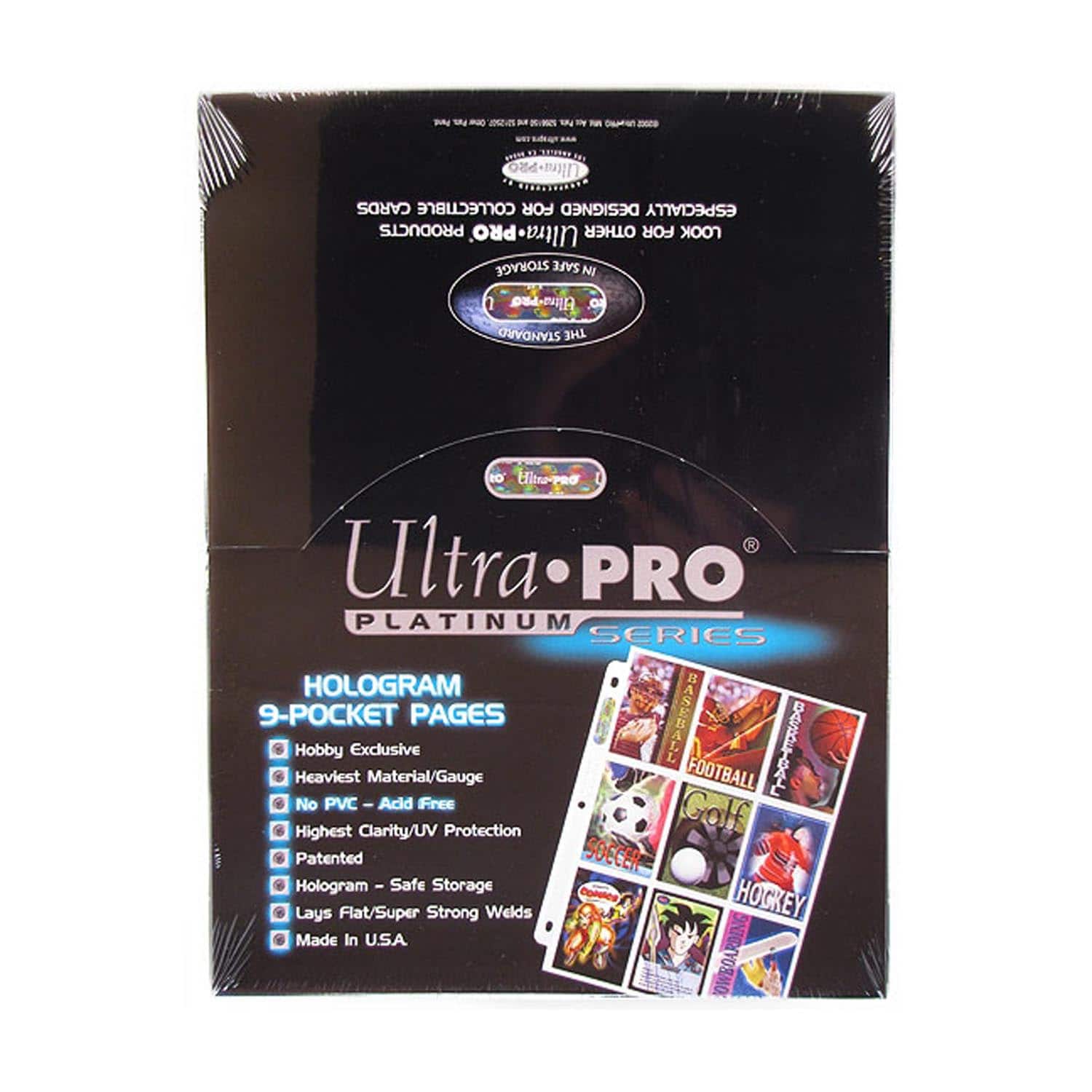 Ultra Pro - Lot de 100 feuilles 9 Cases - Qualité Platinium – Maniac TCG
