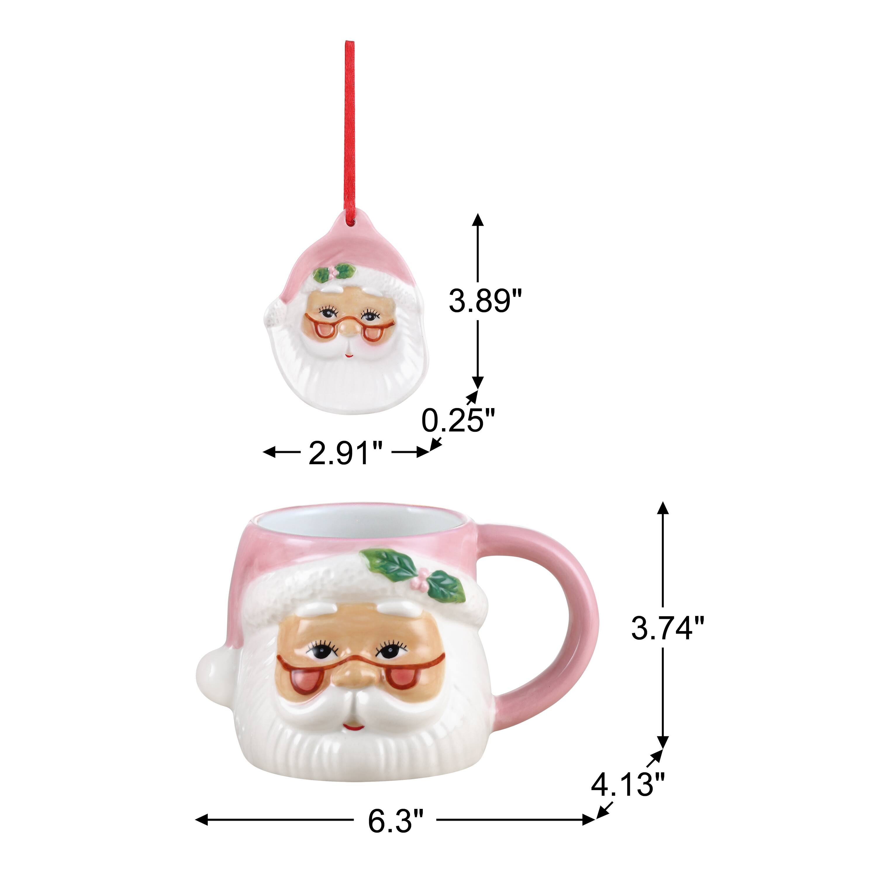 Mr. Christmas 16oz. Ceramic Santa Mug & Ornament Set