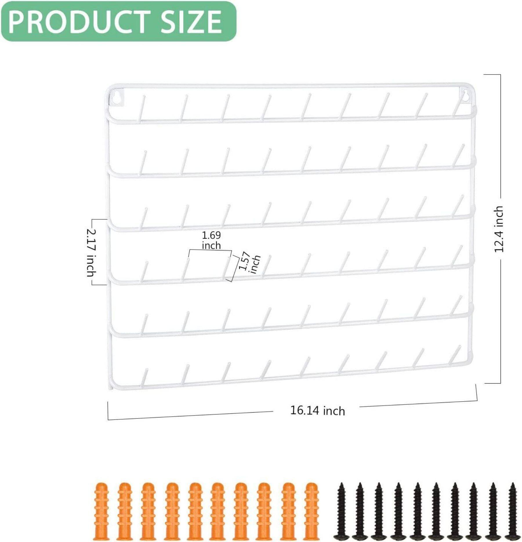 NEX™ White 54-Spool Wall-Mounted Sewing Thread Rack, 4ct.