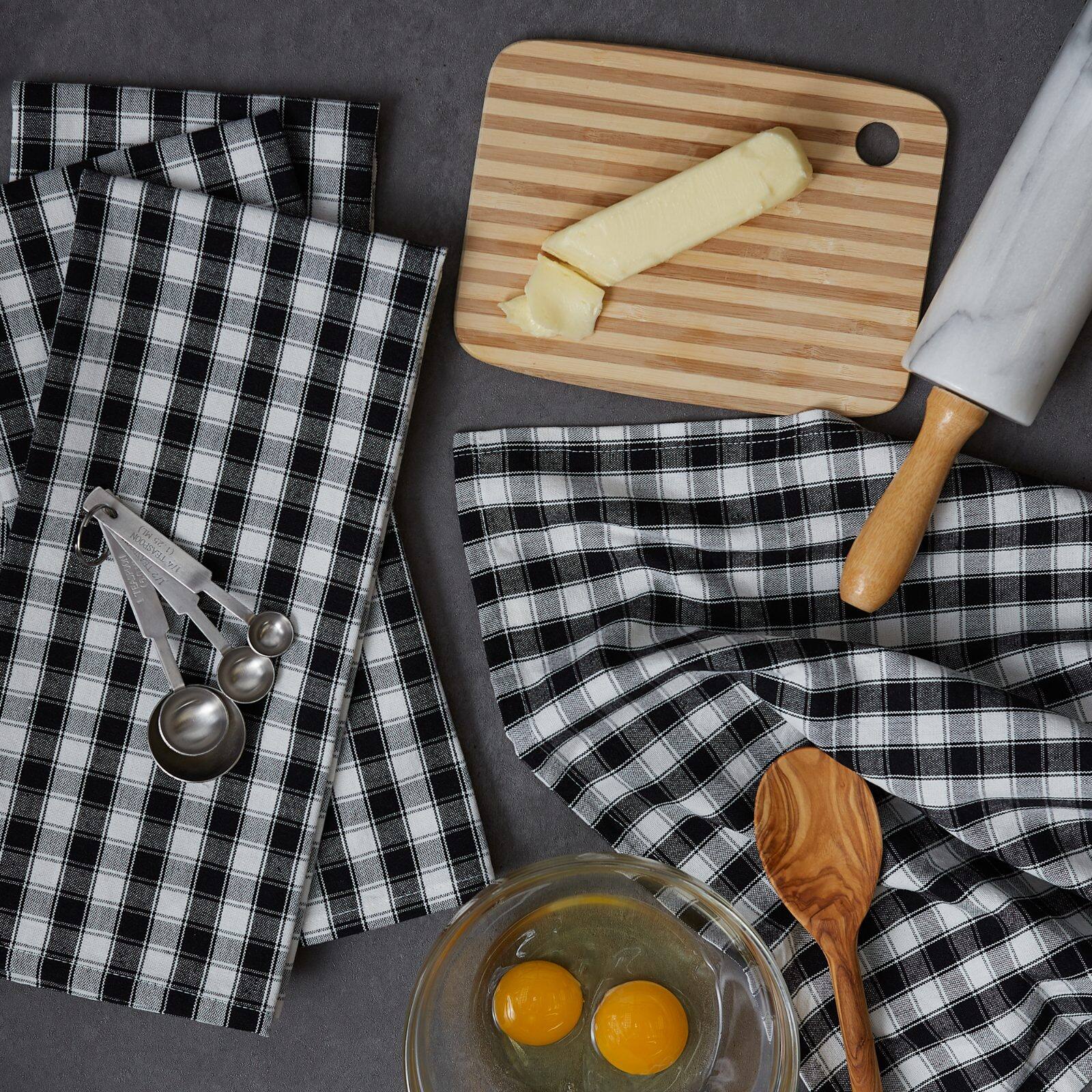 DII® French Check Dishtowel, 4ct.