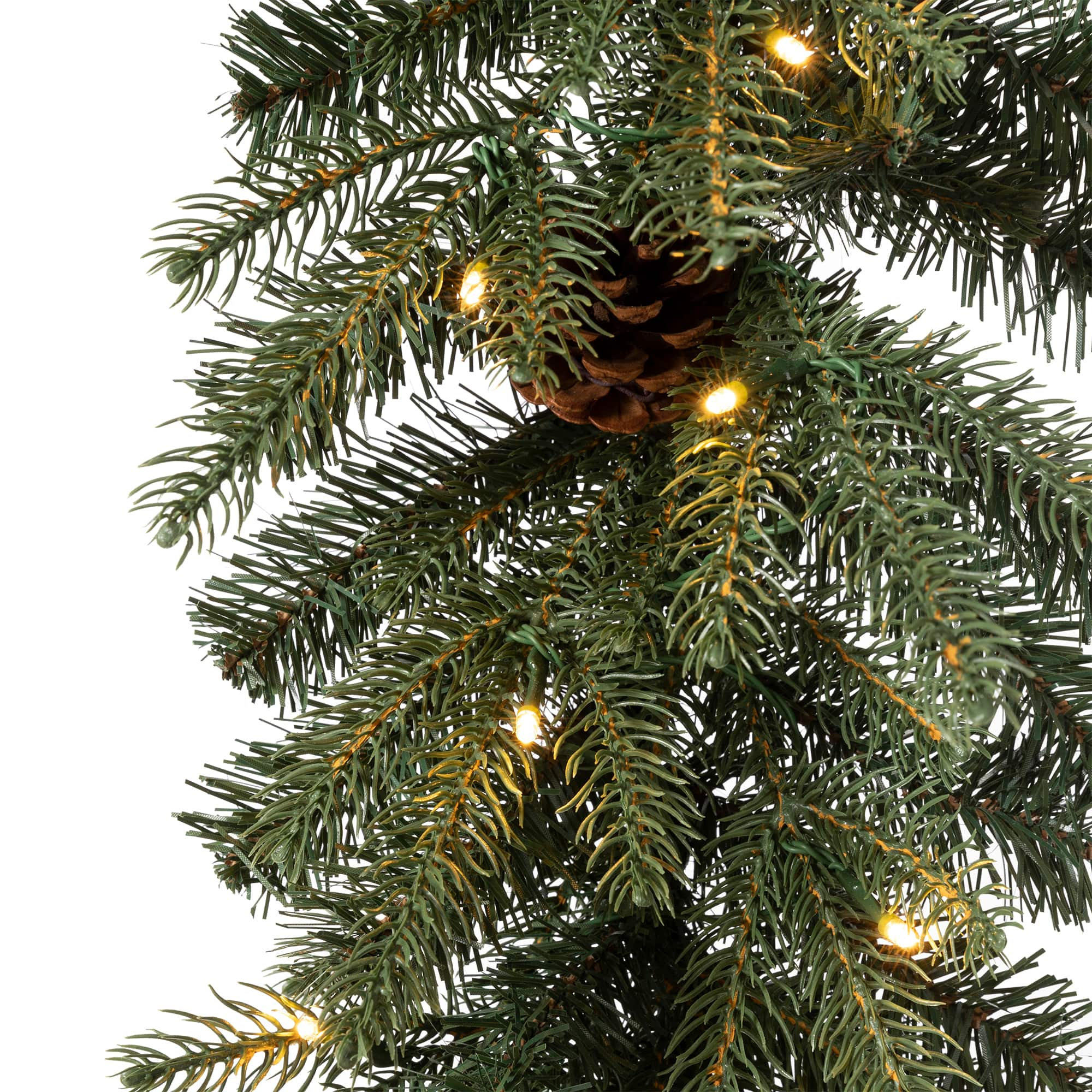 Glitzhome&#xAE; 9ft. Pre-Lit Pinecone Christmas Garland with Timer, 2ct.