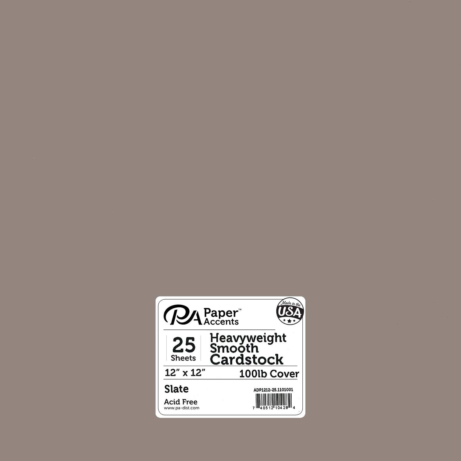 PA Paper&#x2122; Accents Smooth 12&#x22;x 12&#x22; Heavyweight Cardstock, 25 Sheets