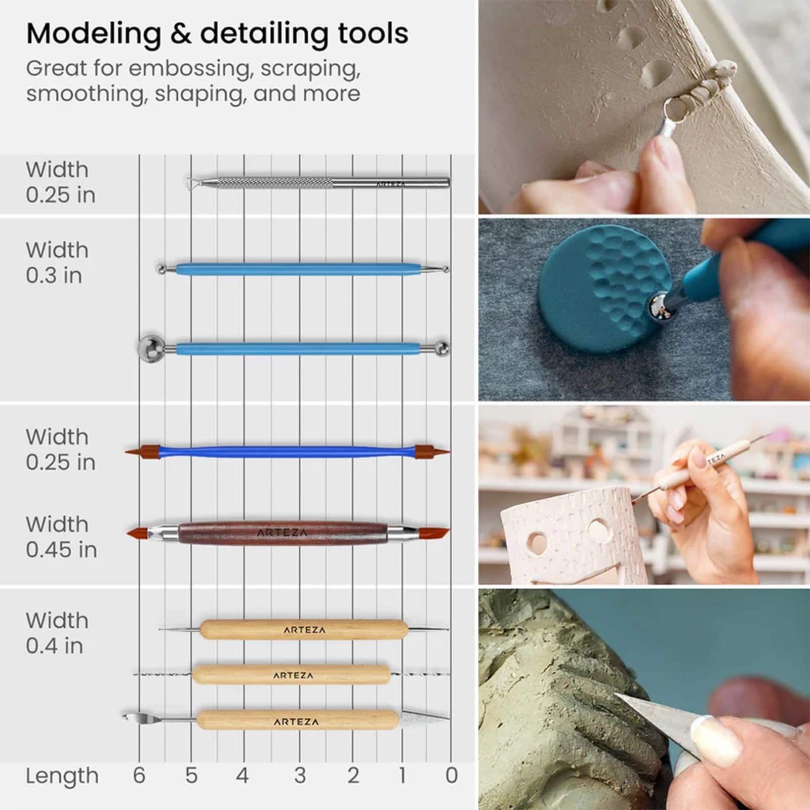 Arteza&#xAE; 22-Piece Sculpting Tools Set