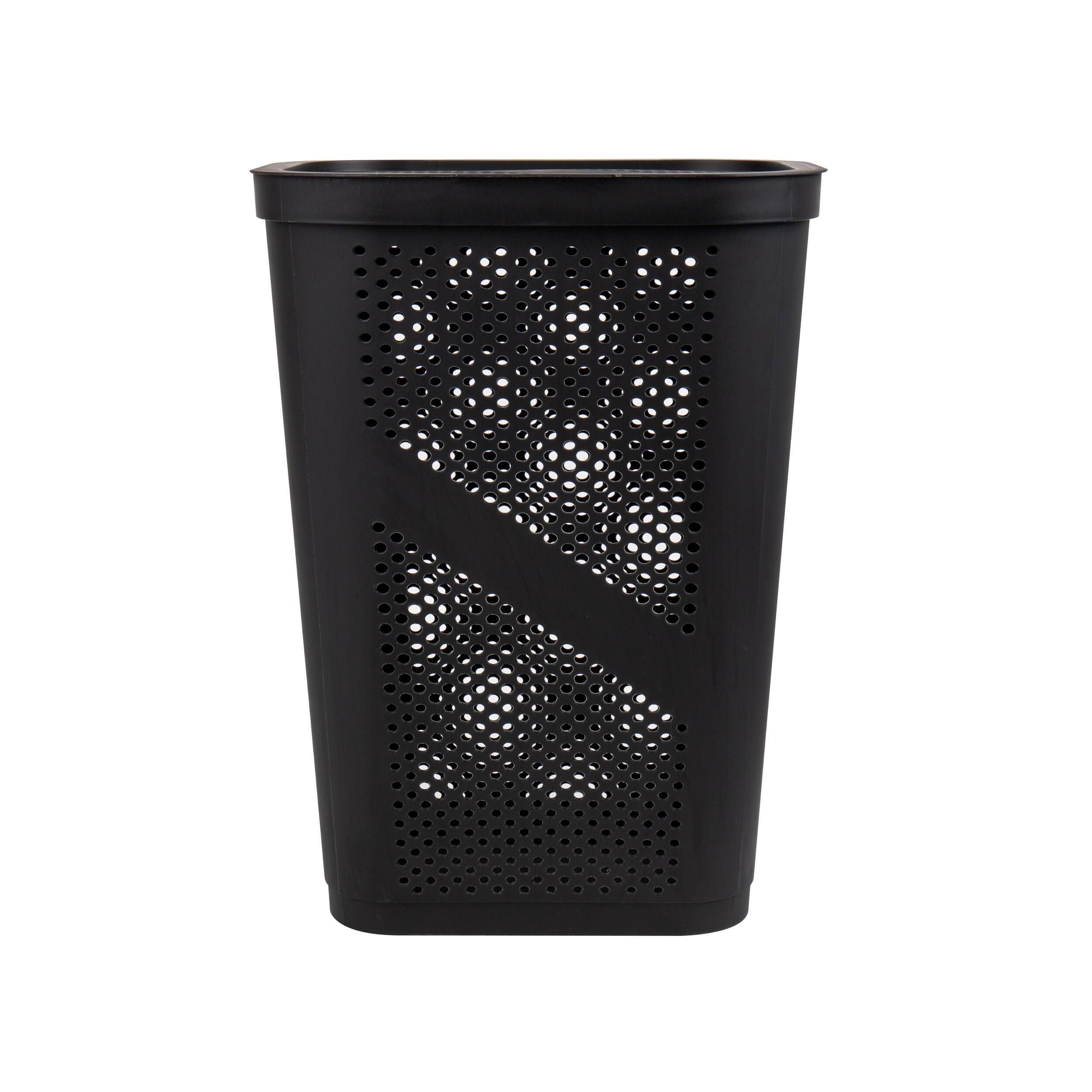 Mind Reader 60L Ventilated Slim Laundry Hamper with Cut Out Handles & Hinged Lid, 2ct.