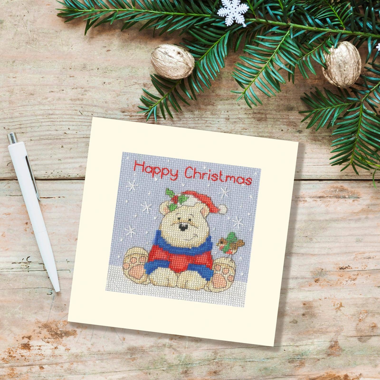 Bothy Threads Polar Pals Counted Cross Stitch Christmas Card Kit