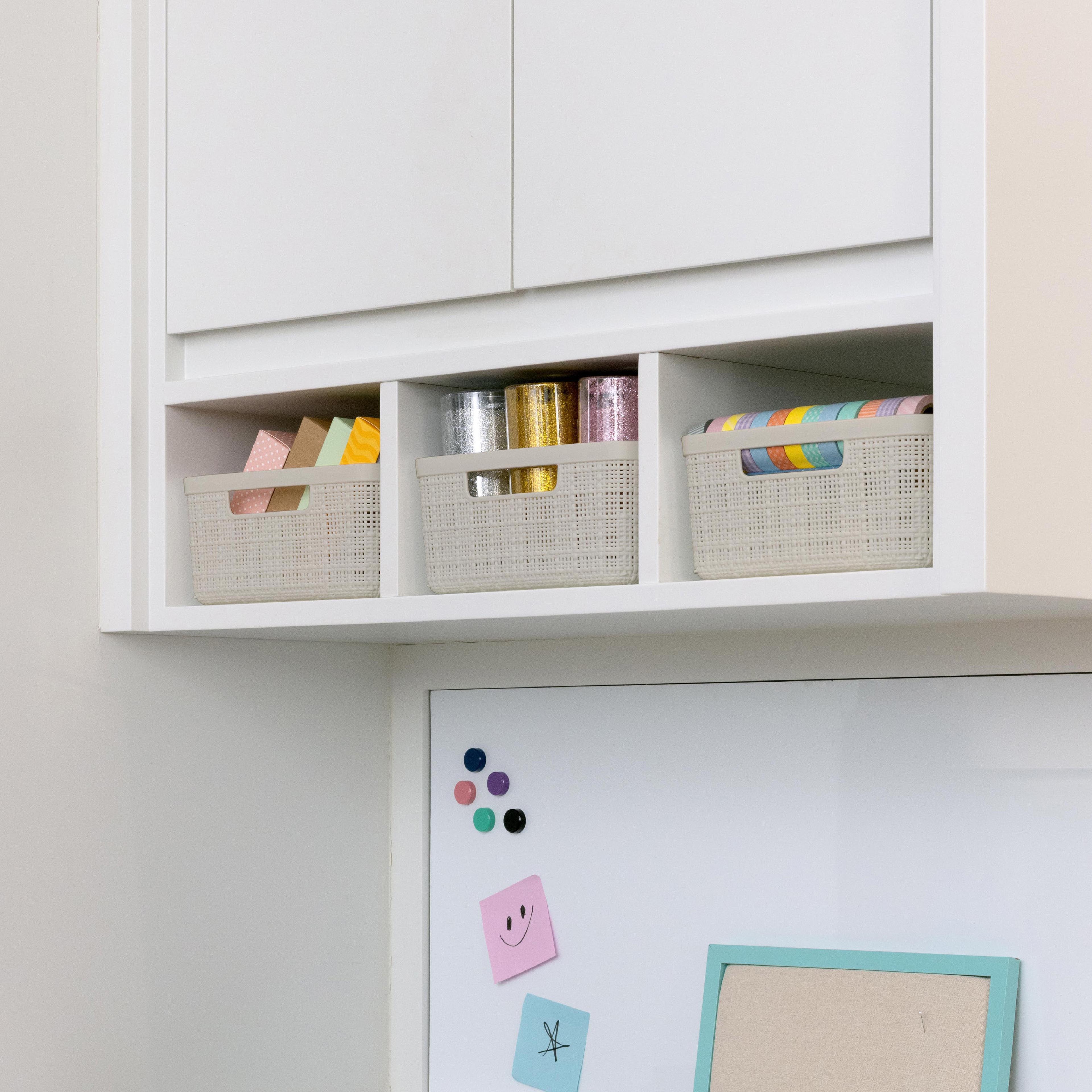 Curver® Jute Cream Plastic Storage Basket Organizer