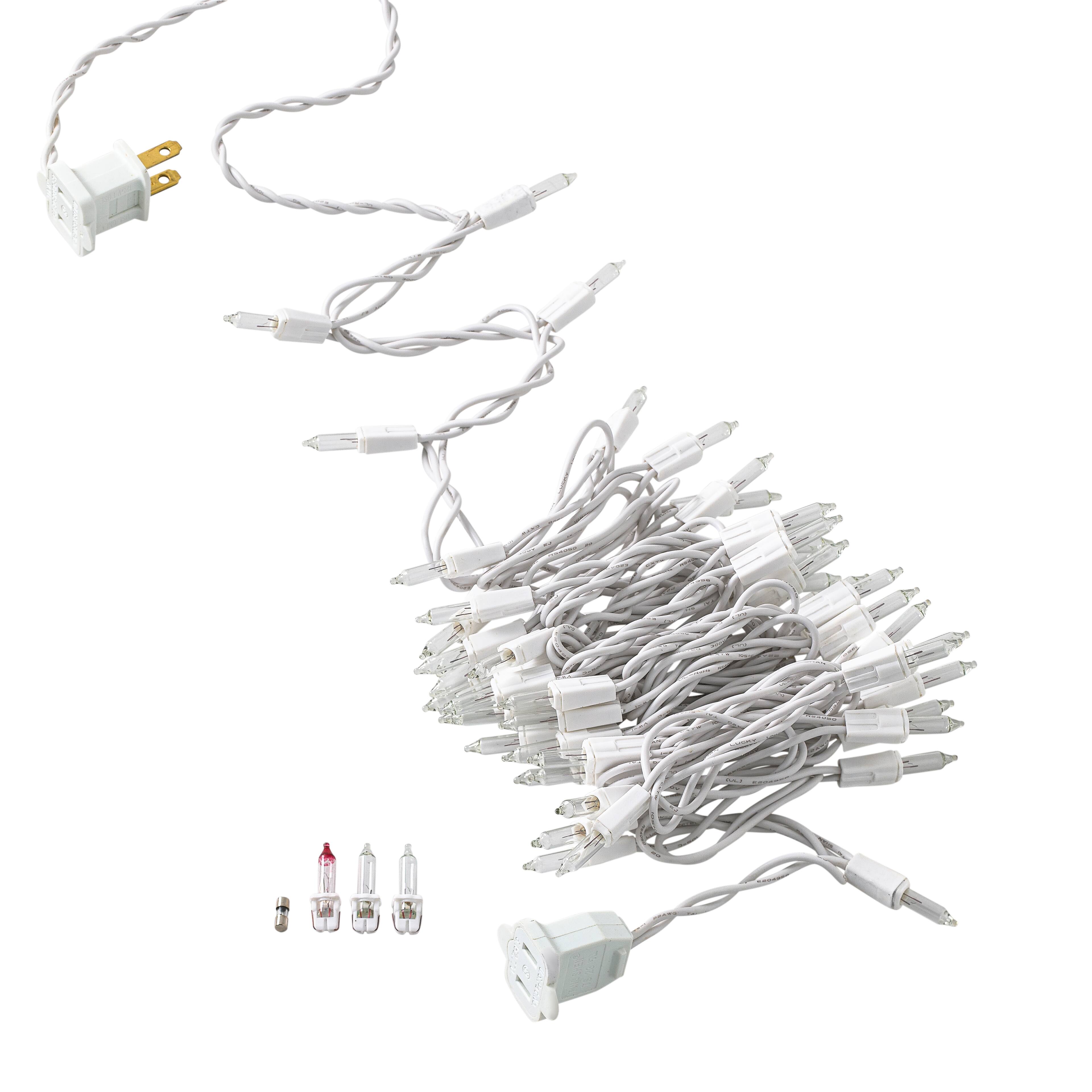 8 Pack: 50ct. Clear Mini String Lights with White Cord by Ashland®