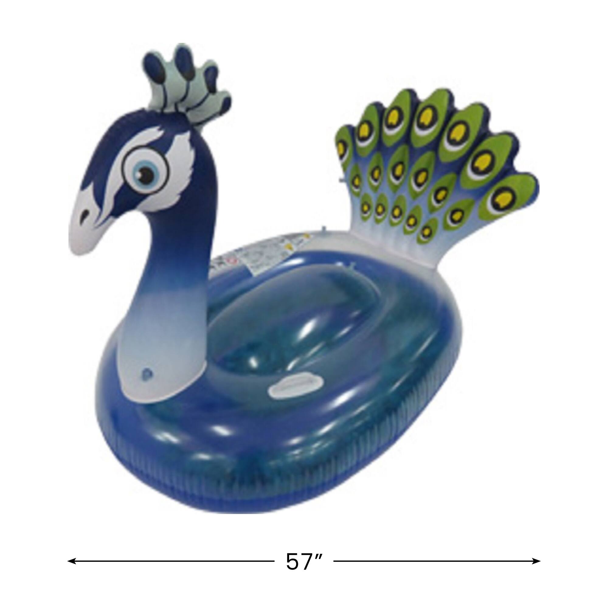 Pool Central&#xAE; 4.75ft. Purple Inflatable Peacock Swimming Pool Float