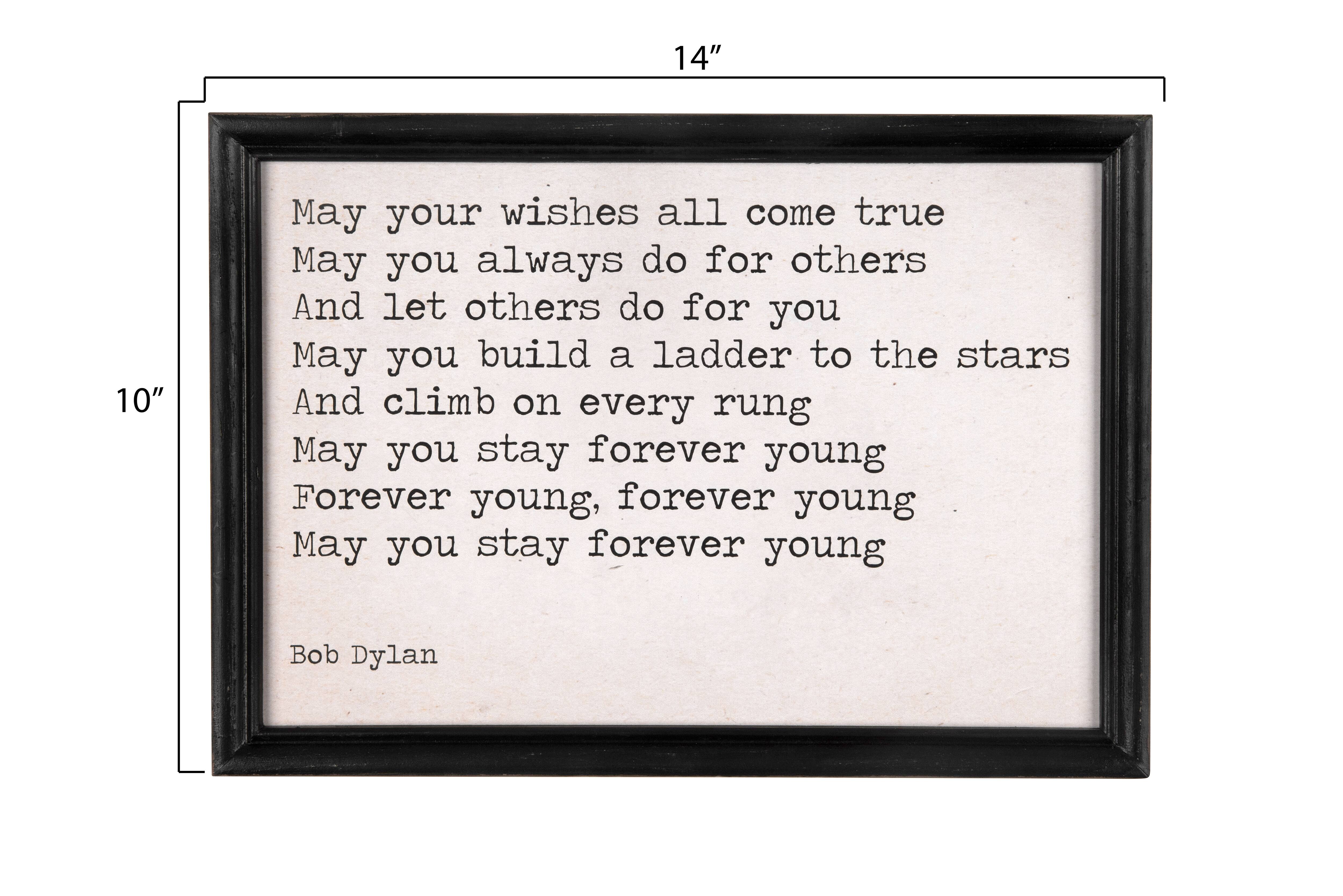 Hello Honey® 14" May Your Wishes Wood Framed Wall Décor