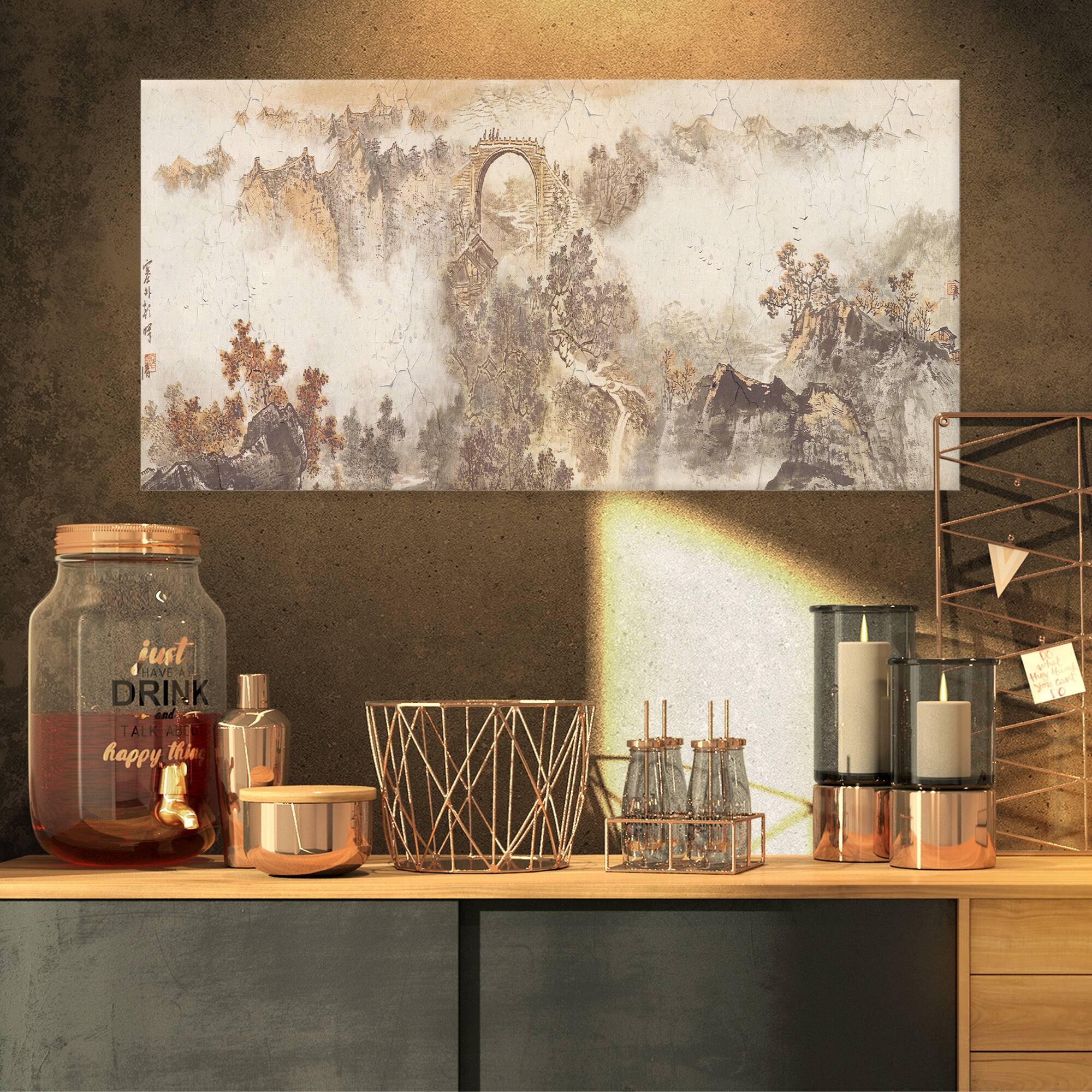 Designart - Nature in Vintage Style - Landscape Photography Canvas Print