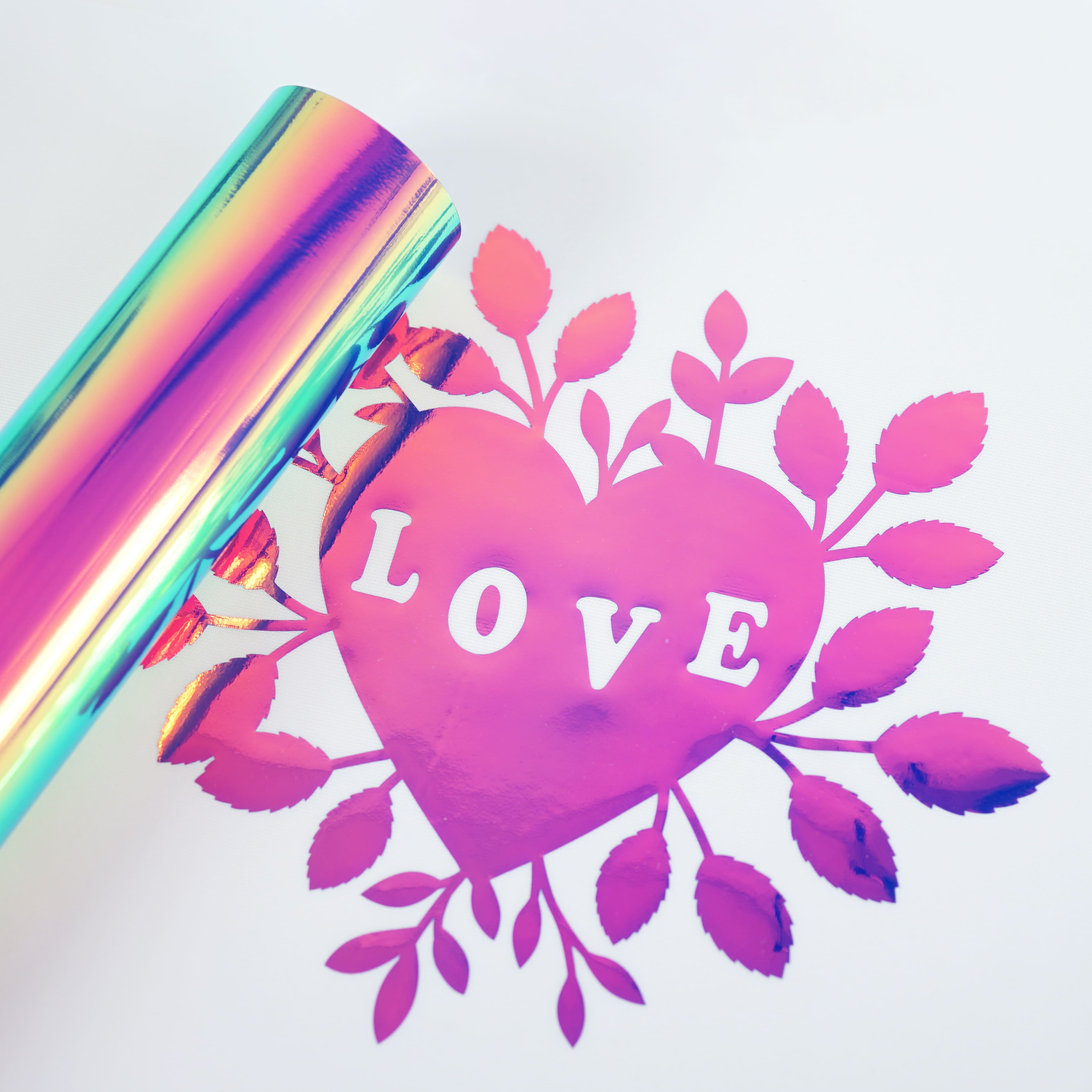 12 Pack: Hibiscus Holographic Heat Transfer Vinyl by Make Market®