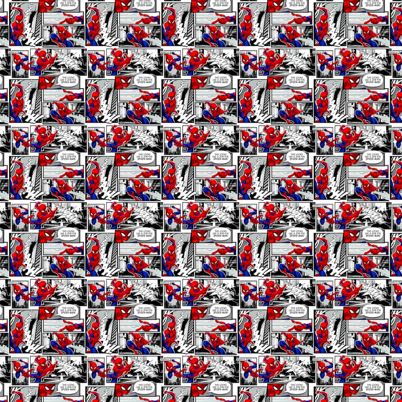 Marvel® Packed Spider-Man Comic Cotton Fabric | Michaels