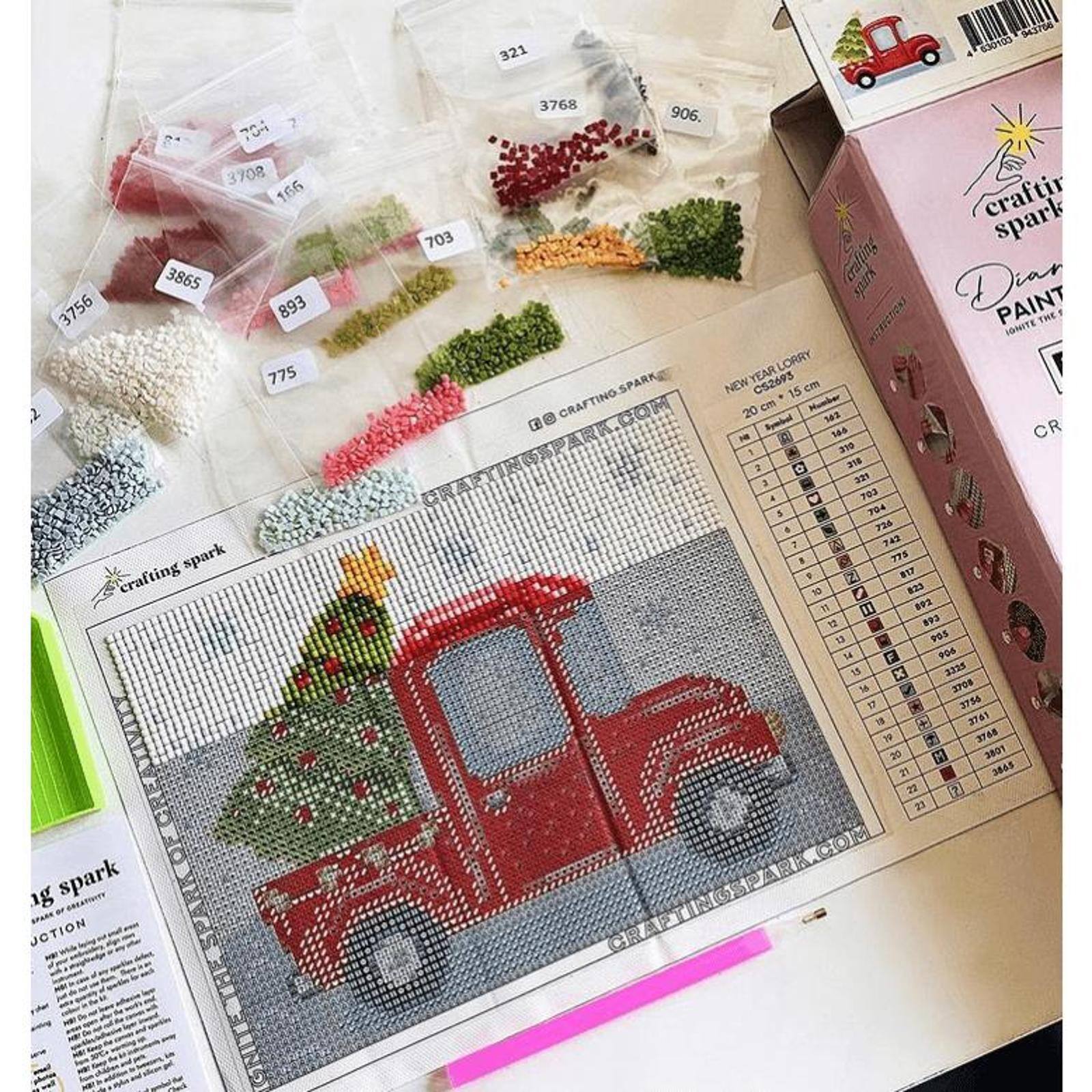Crafting Spark New Year Lorry Diamond Painting Kit