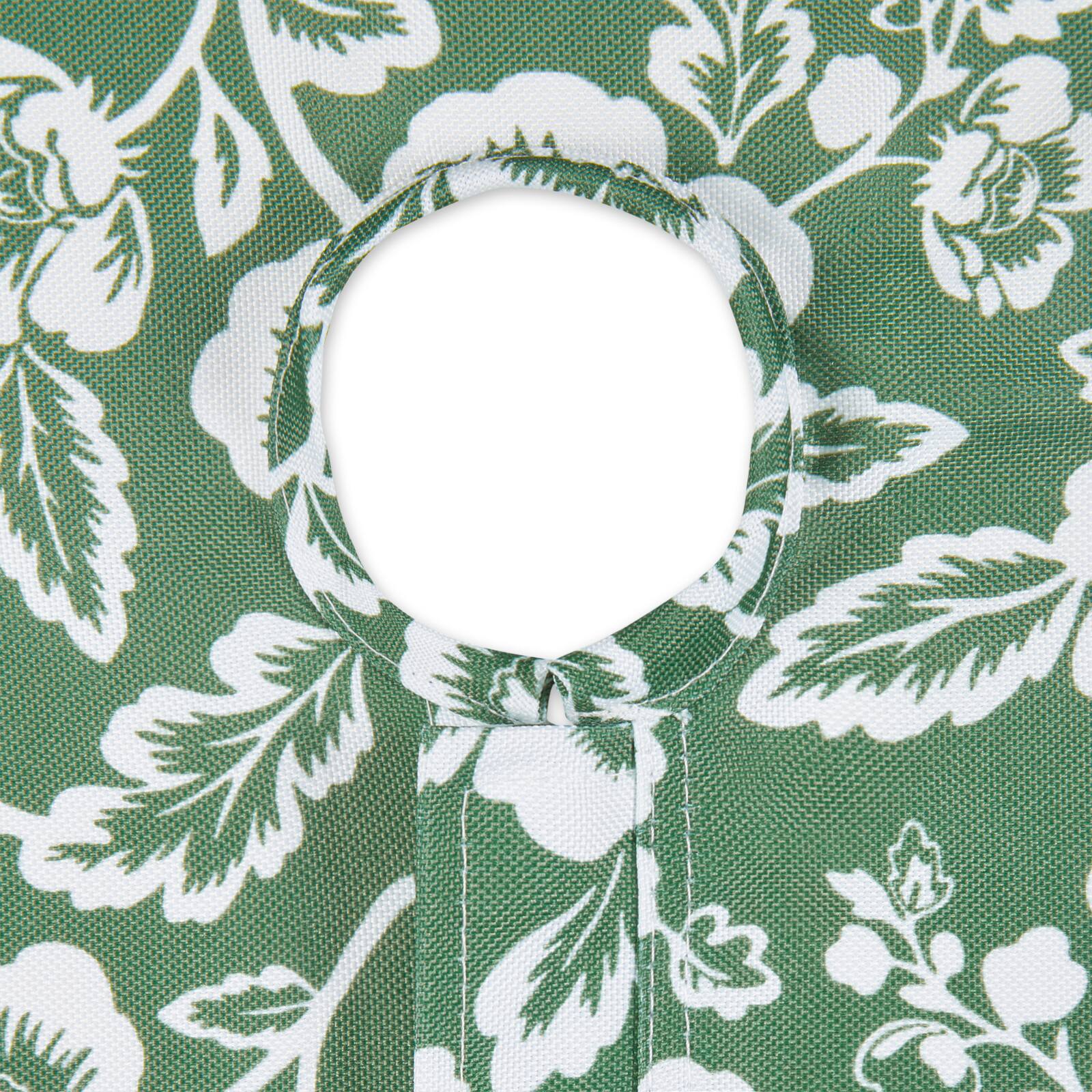 Artichoke Green Floral Print Outdoor Tablecloth with Zipper, 60" x 84"