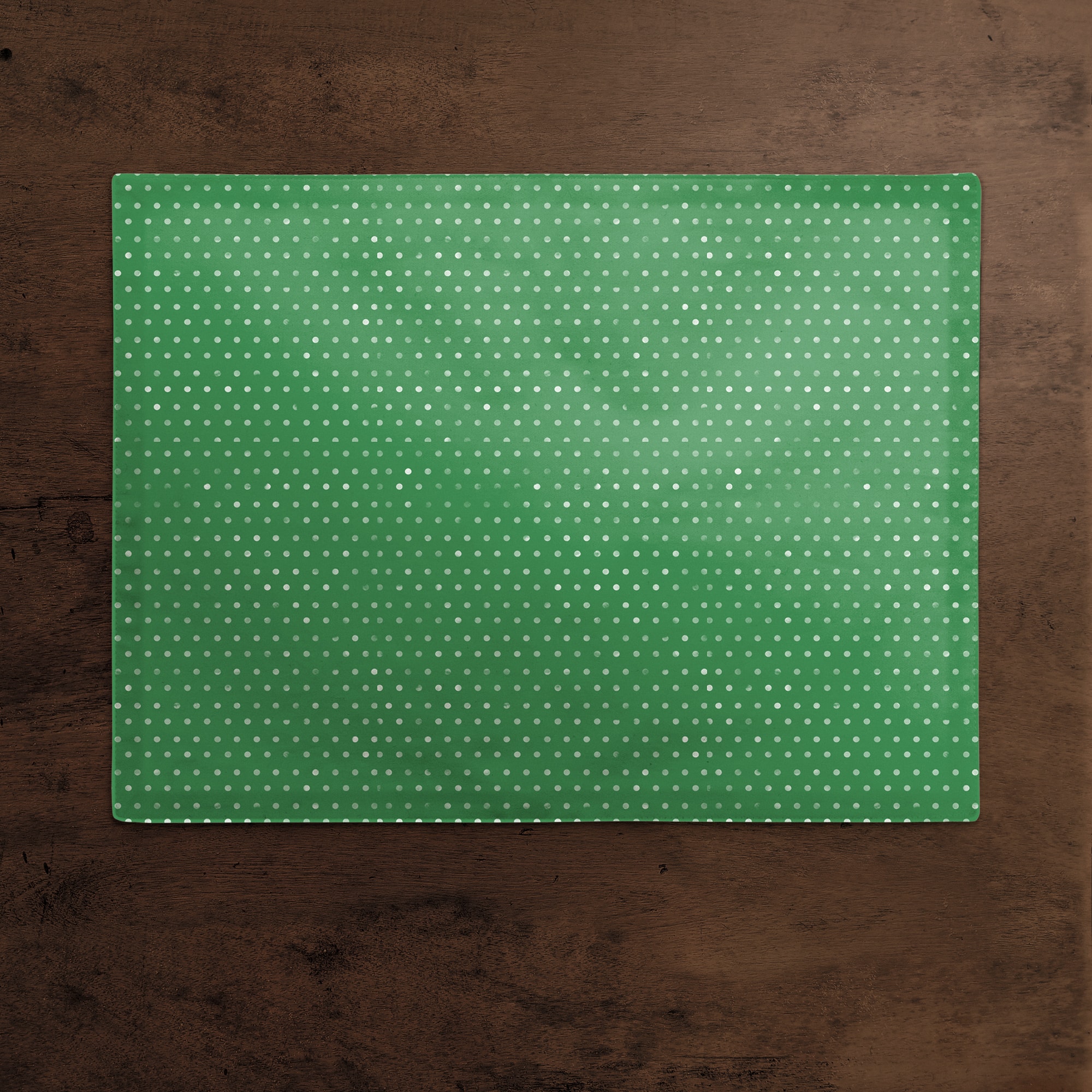 Green Polka Dot 14" x 18" Cotton Twill Placemat