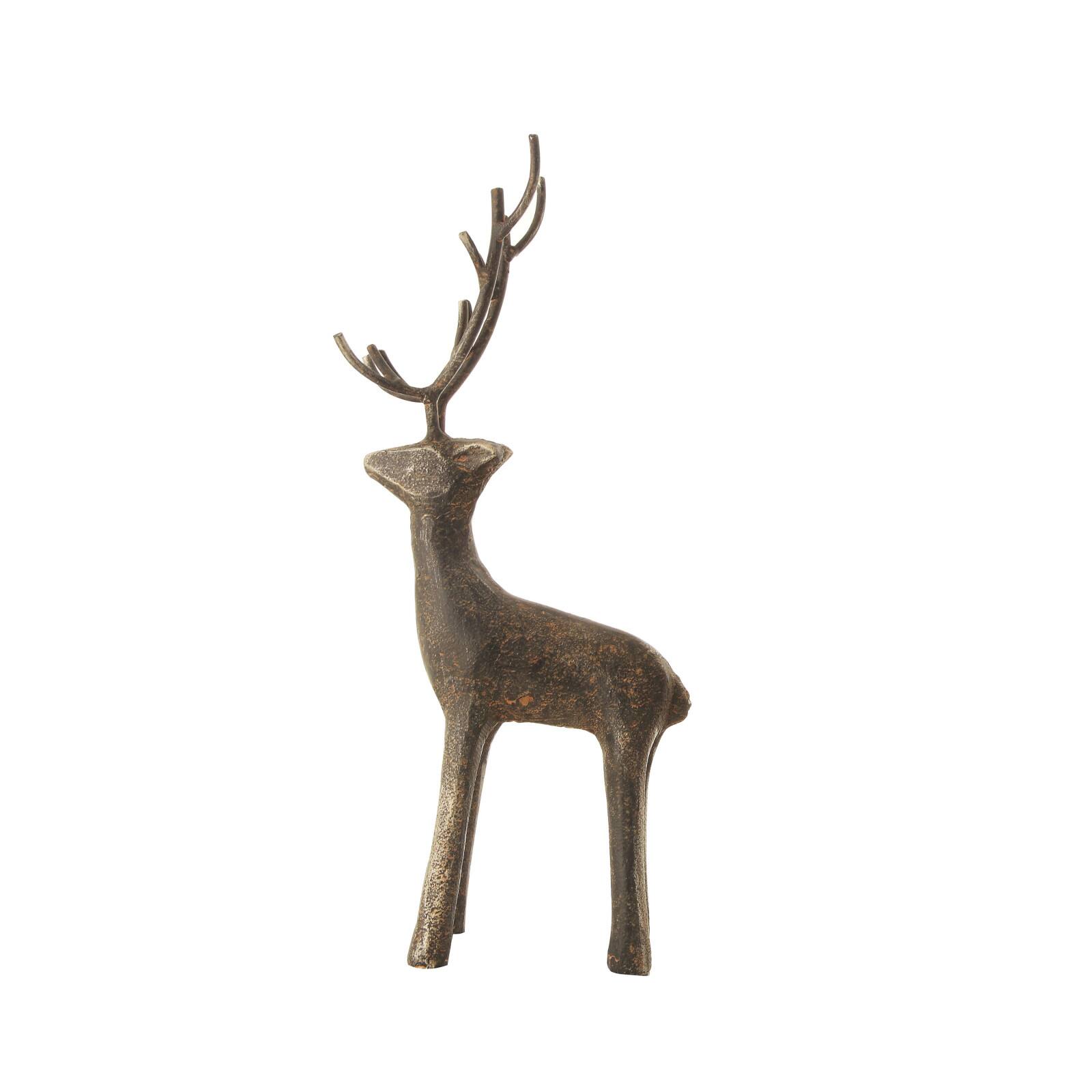Hello Honey&#xAE; 11.75&#x22; Cast Iron Standing Deer Figurine