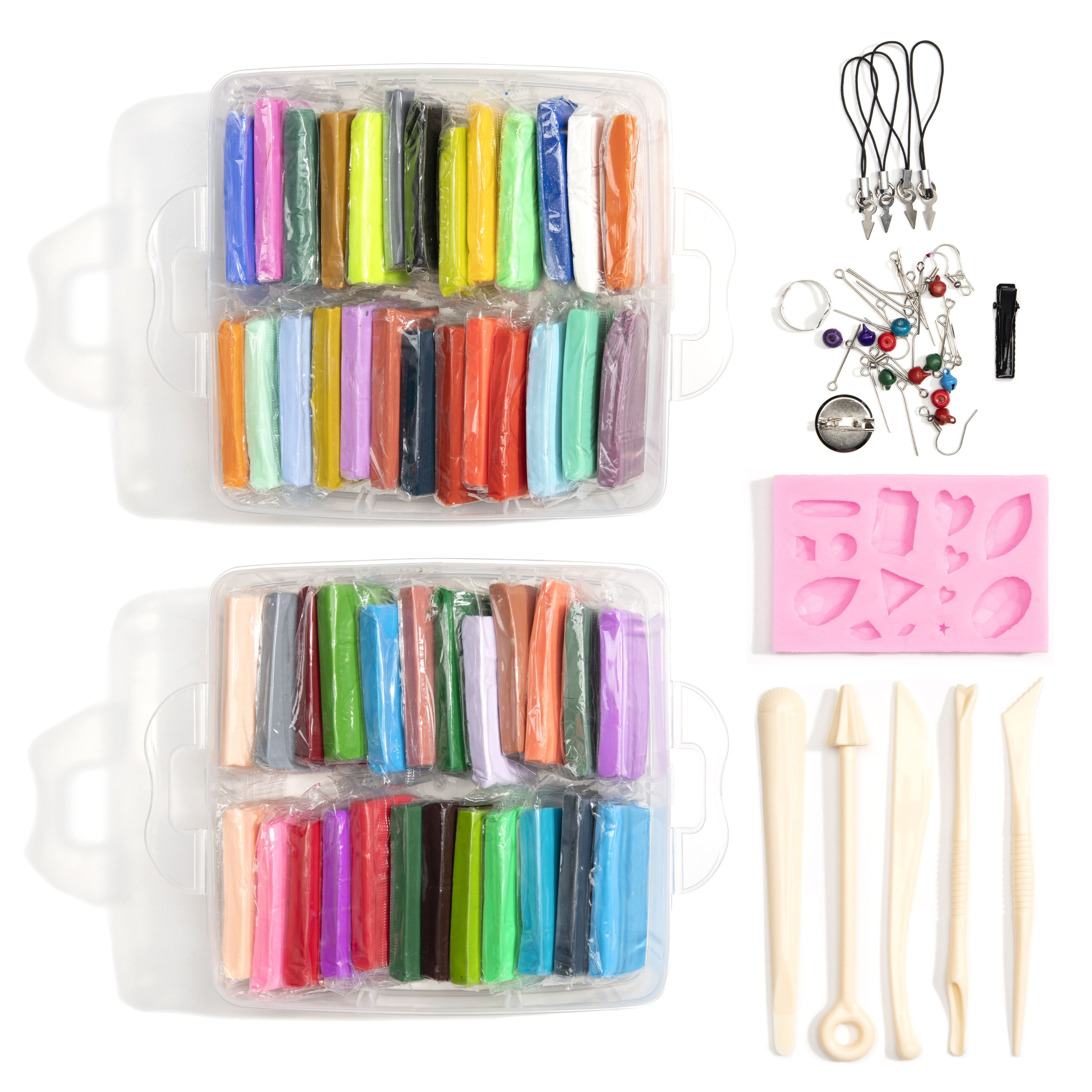 CousinDIY Multicolor Polymer Clay Jewelry Making Kit