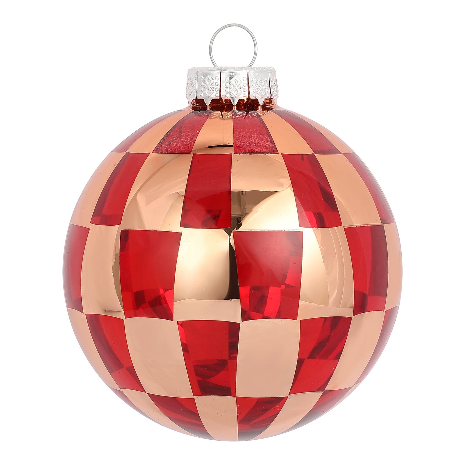 Assorted 3&#x22; Plaid Glass Ball Ornament by Ashland&#xAE;, 1pc.