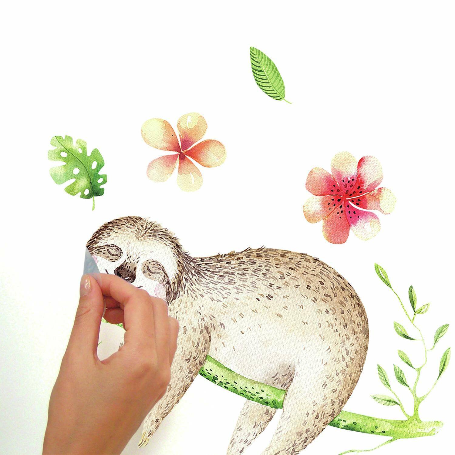 RoomMates Lazy Sloth Peel &#x26; Stick Giant Wall Decals