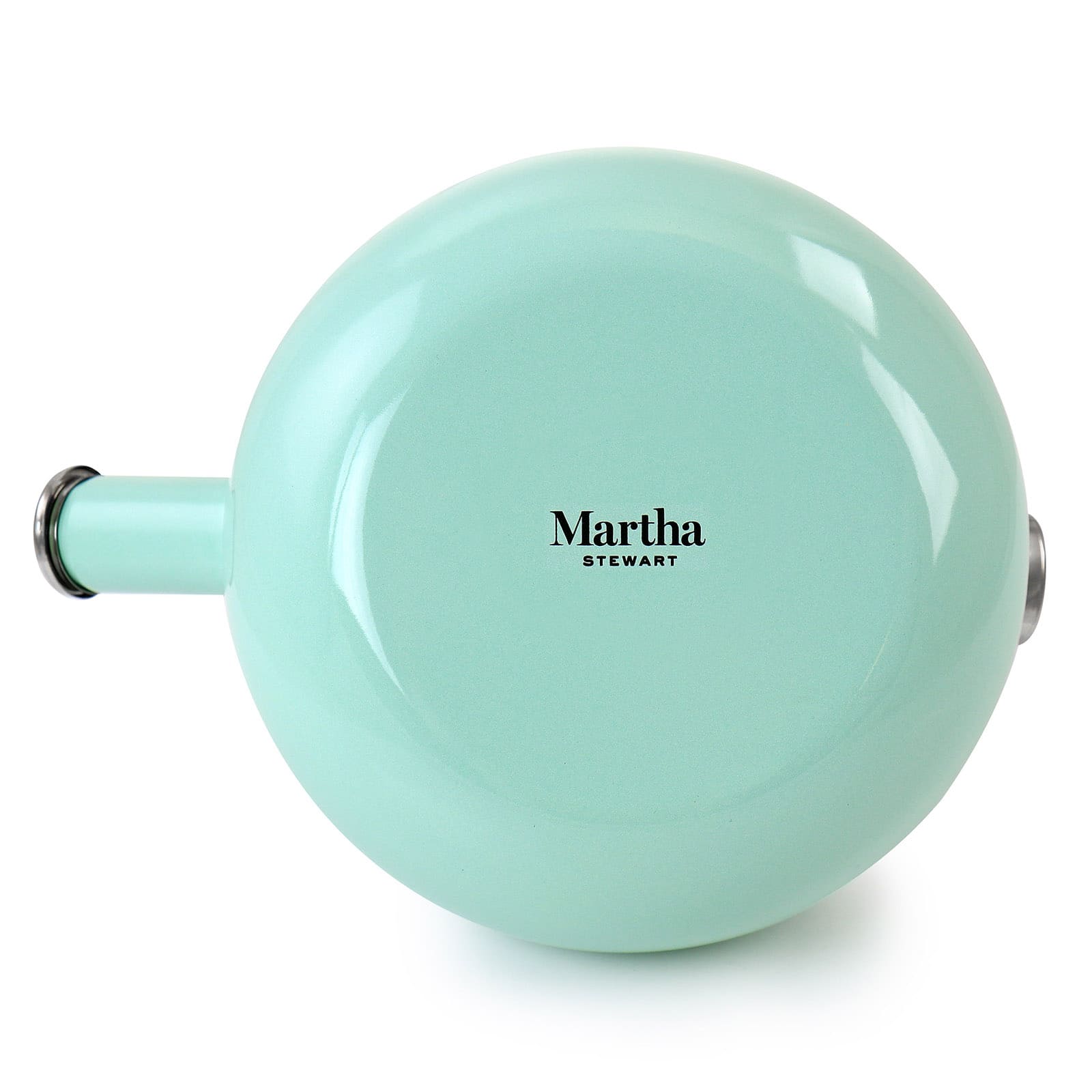 Martha Stewart 1.5qt. Mint Enamel on Steel Stovetop Tea Kettle