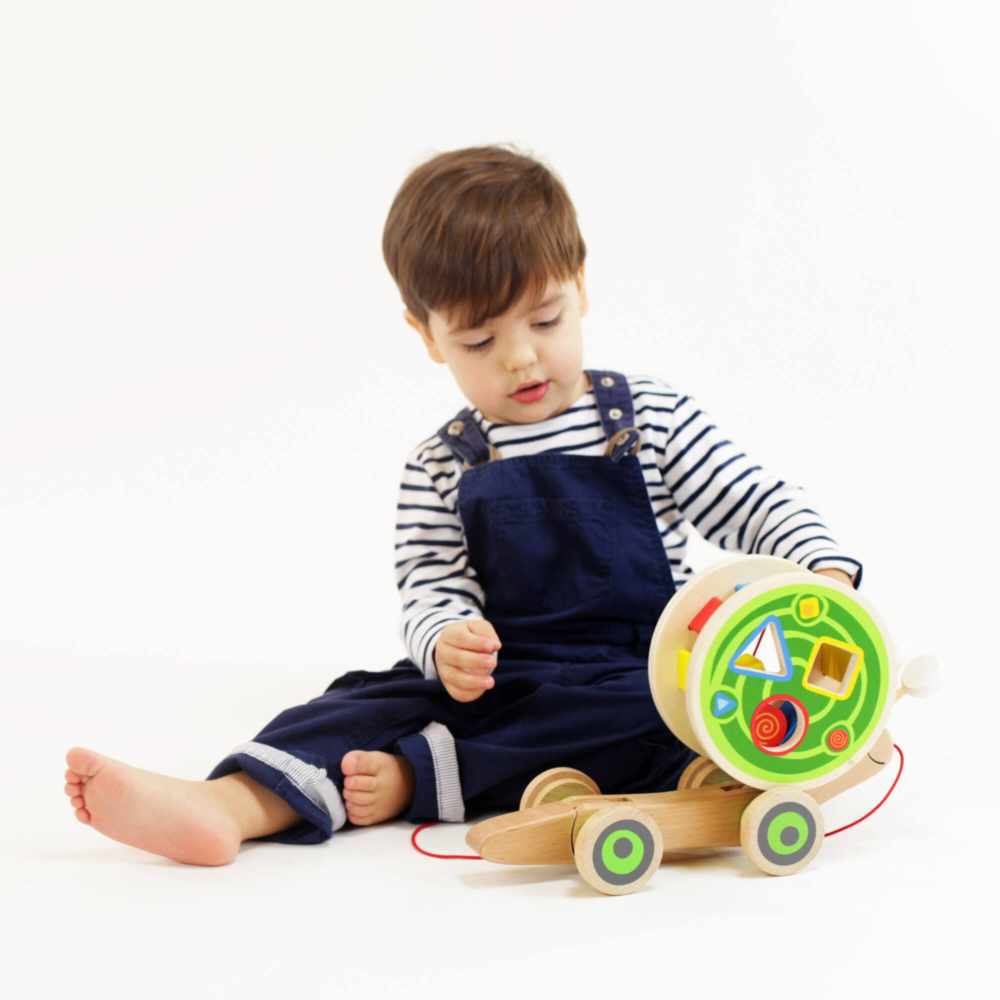 Hape Walk-A-Long Snail Wooden Toddler Pull Toy