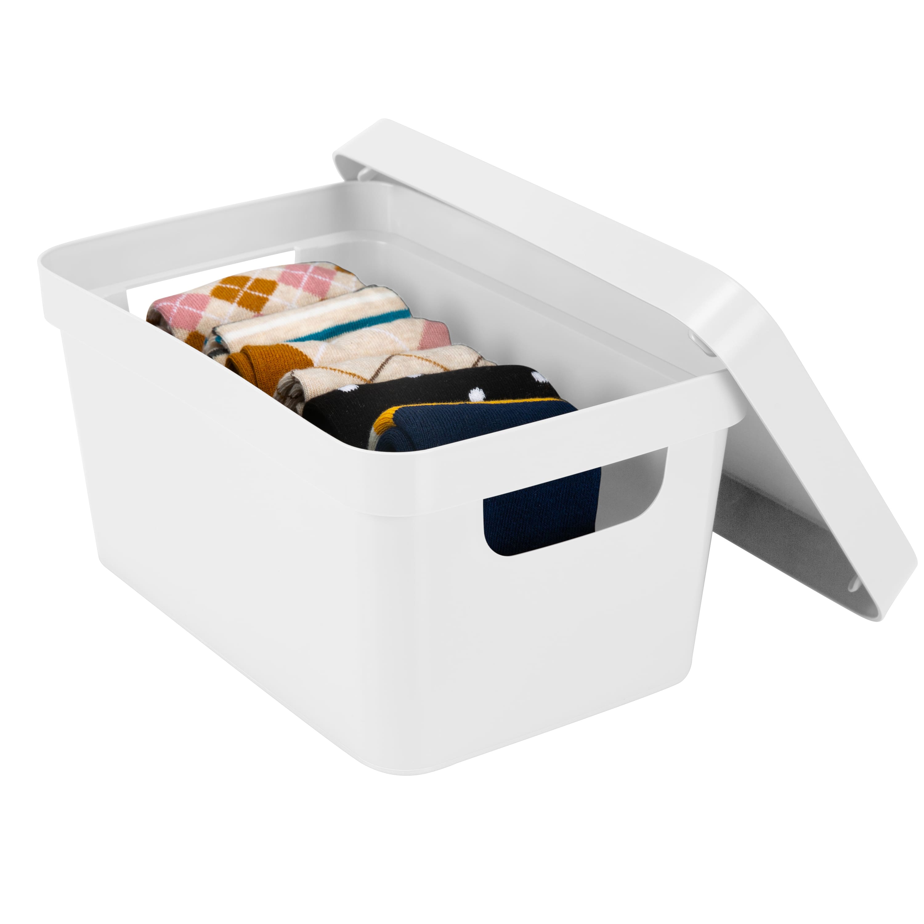 Simplify Small White Vinto Storage Box with Lid