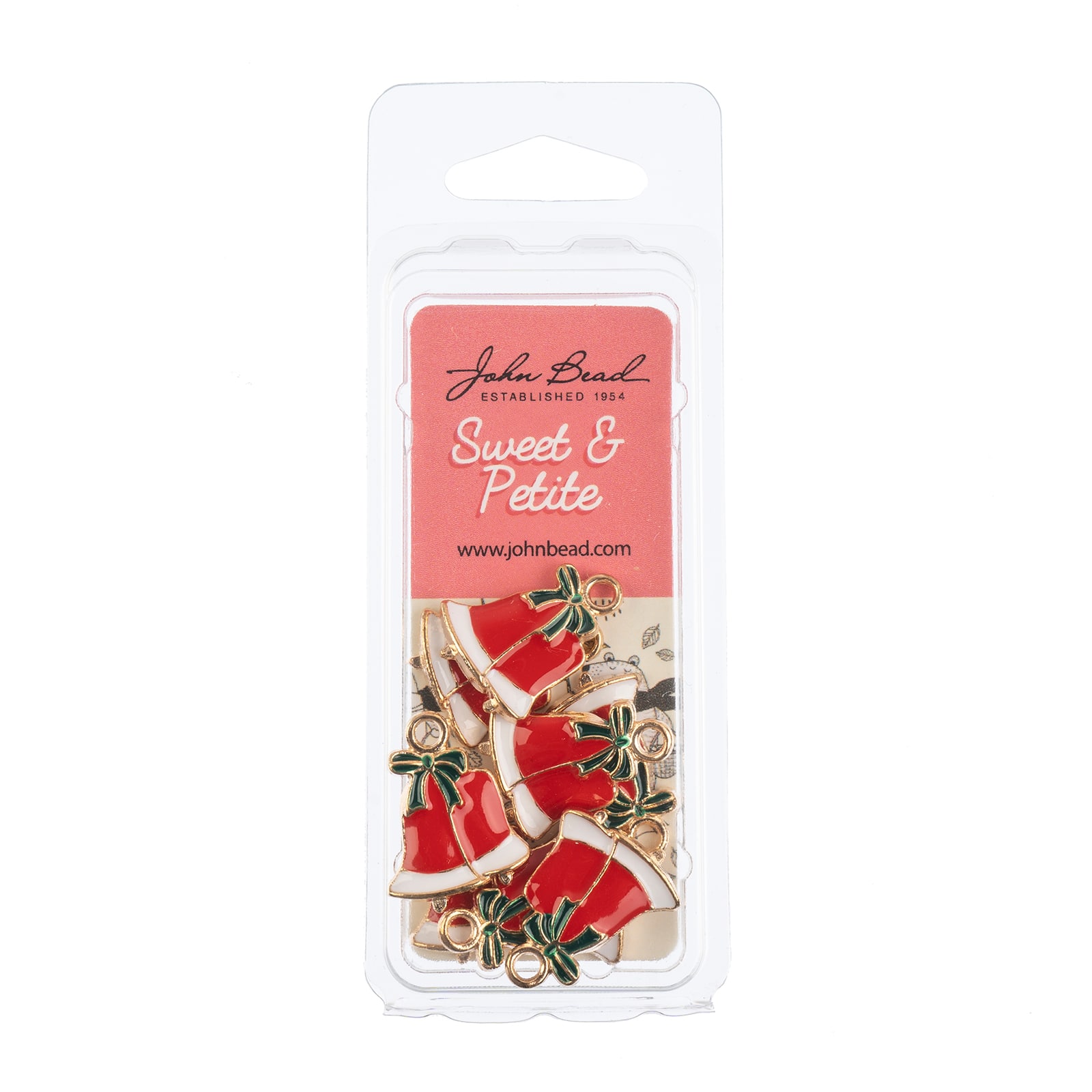 John Bead Sweet &#x26; Petite Bell Holiday Charms, 8ct.