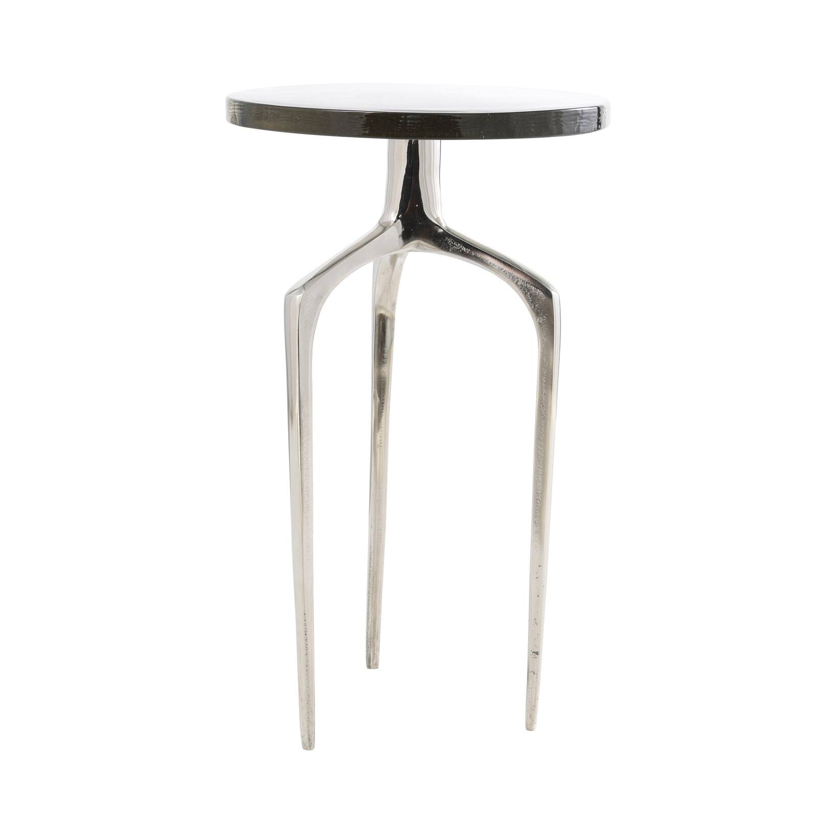 22&#x22; Accent Table with Textured Glass Tabletop
