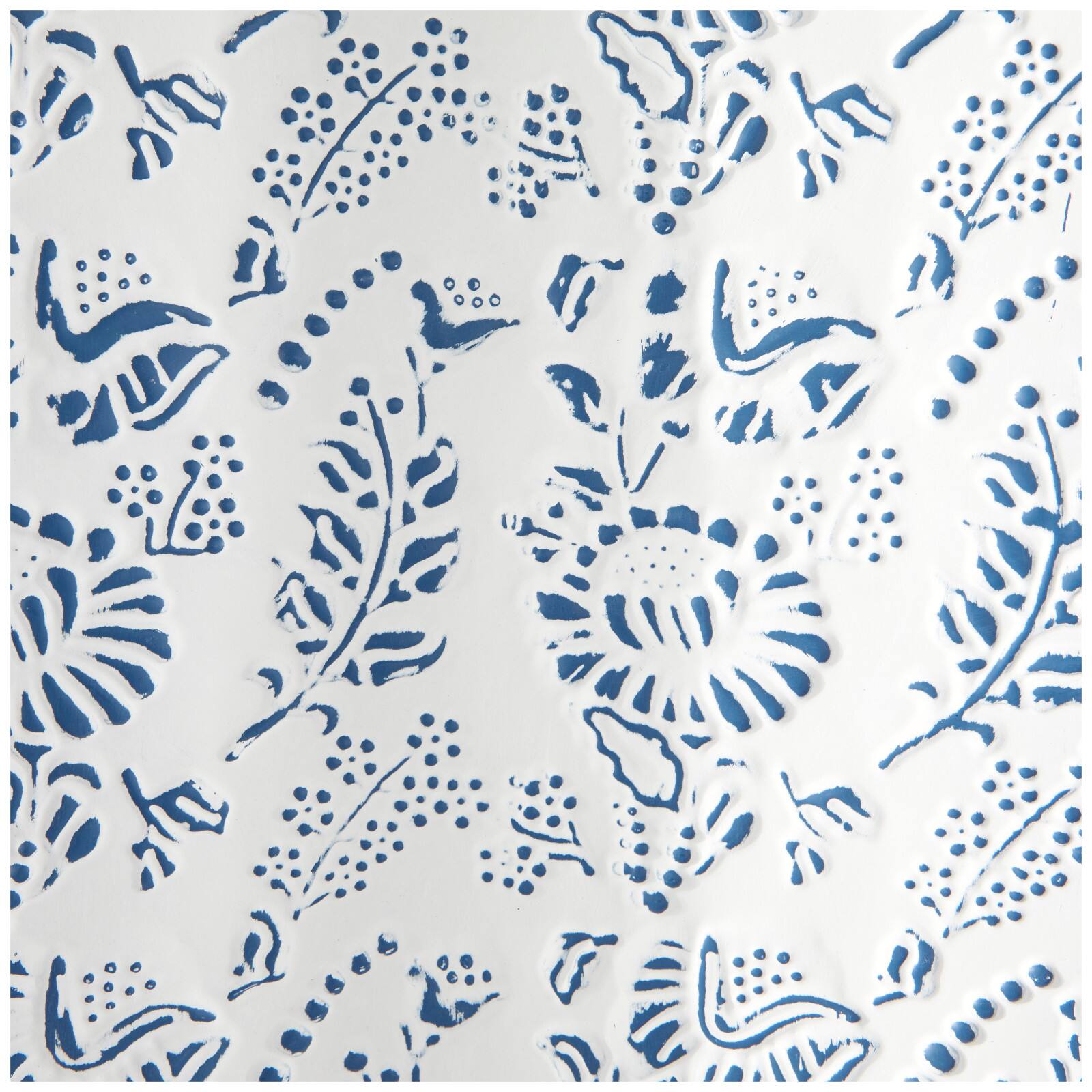 The Novogratz White Metal Floral Wall Decor with Embossed Details Set of 3 10", 31"