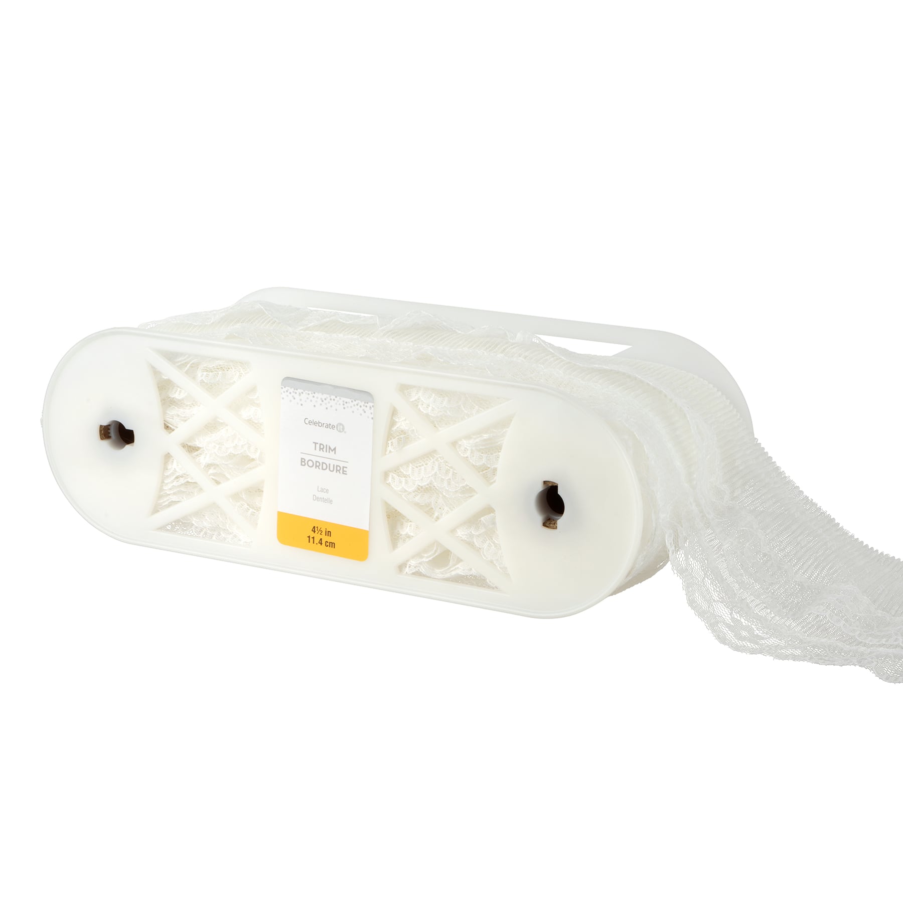 4.5&#x22; White Floral Lace Trim by Celebrate It&#xAE;