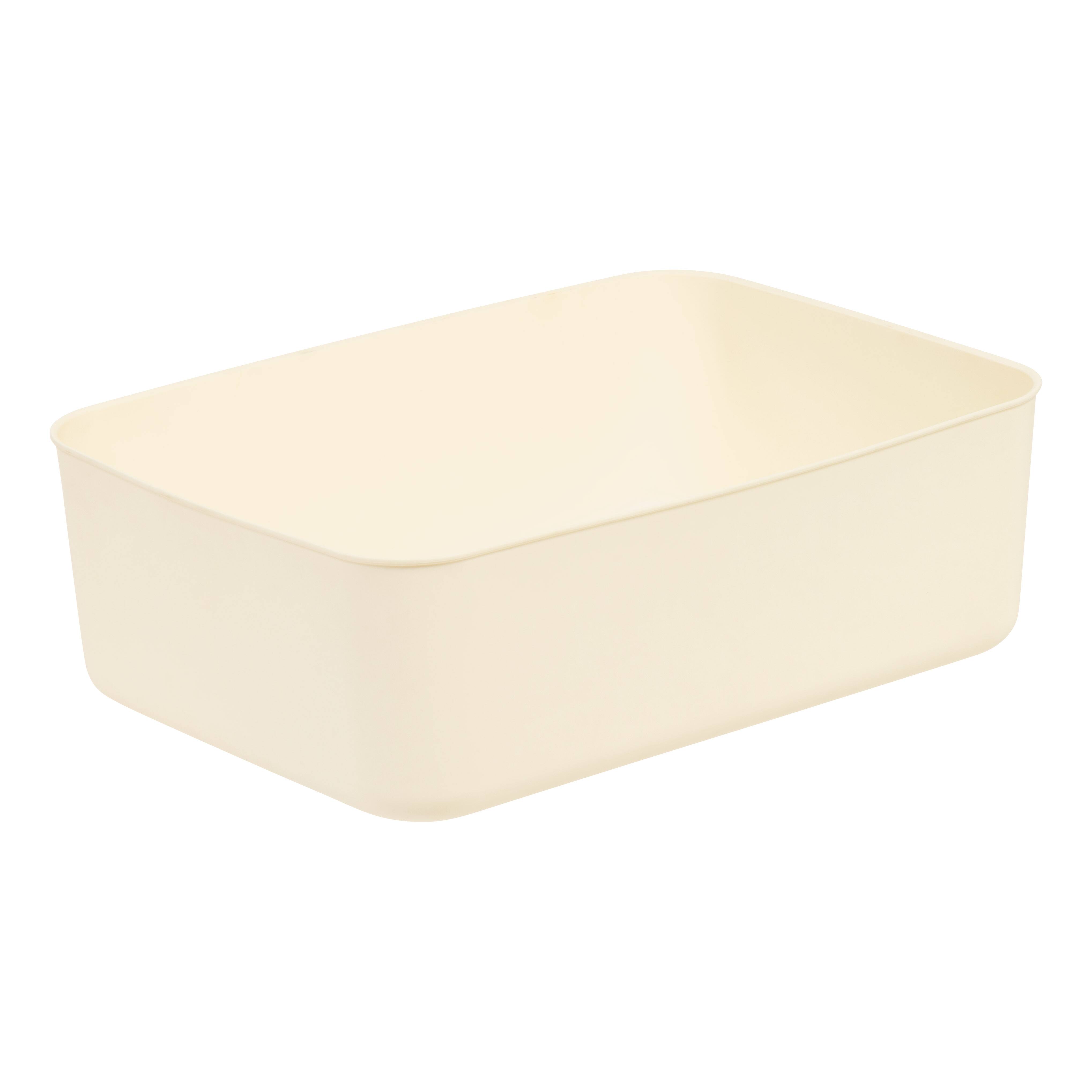 IRIS® Medium Cream Nestable Storage Organizer Bins, 4ct.