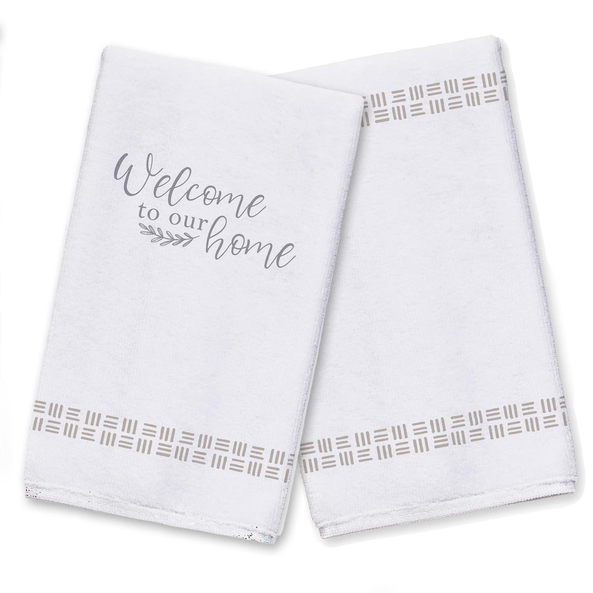 Home Collection Black Cotton Hand Towels, 16x25 in.