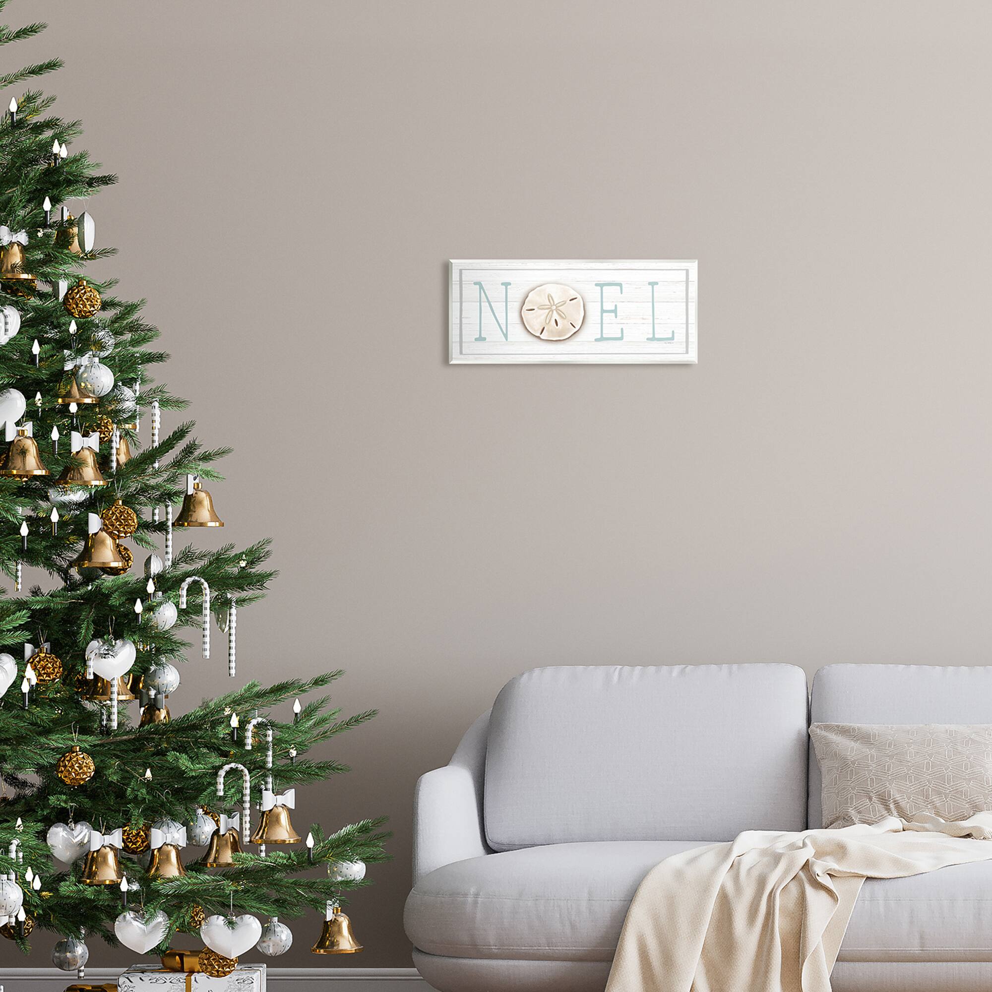 Stupell Industries Noel Holiday Sand Dollar Sign Wall Plaque Art