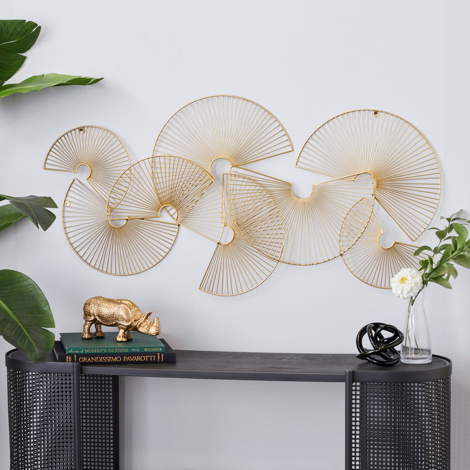 CosmoLiving by Cosmopolitan Gold Metal Contemporary Wall Décor Michaels