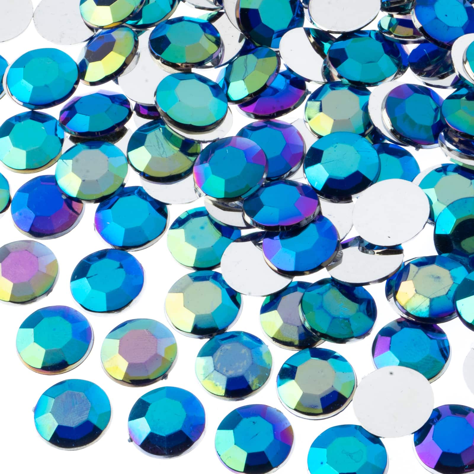 John Bead 12mm Acrylic Round Flat Back Rhinestones, 400ct.