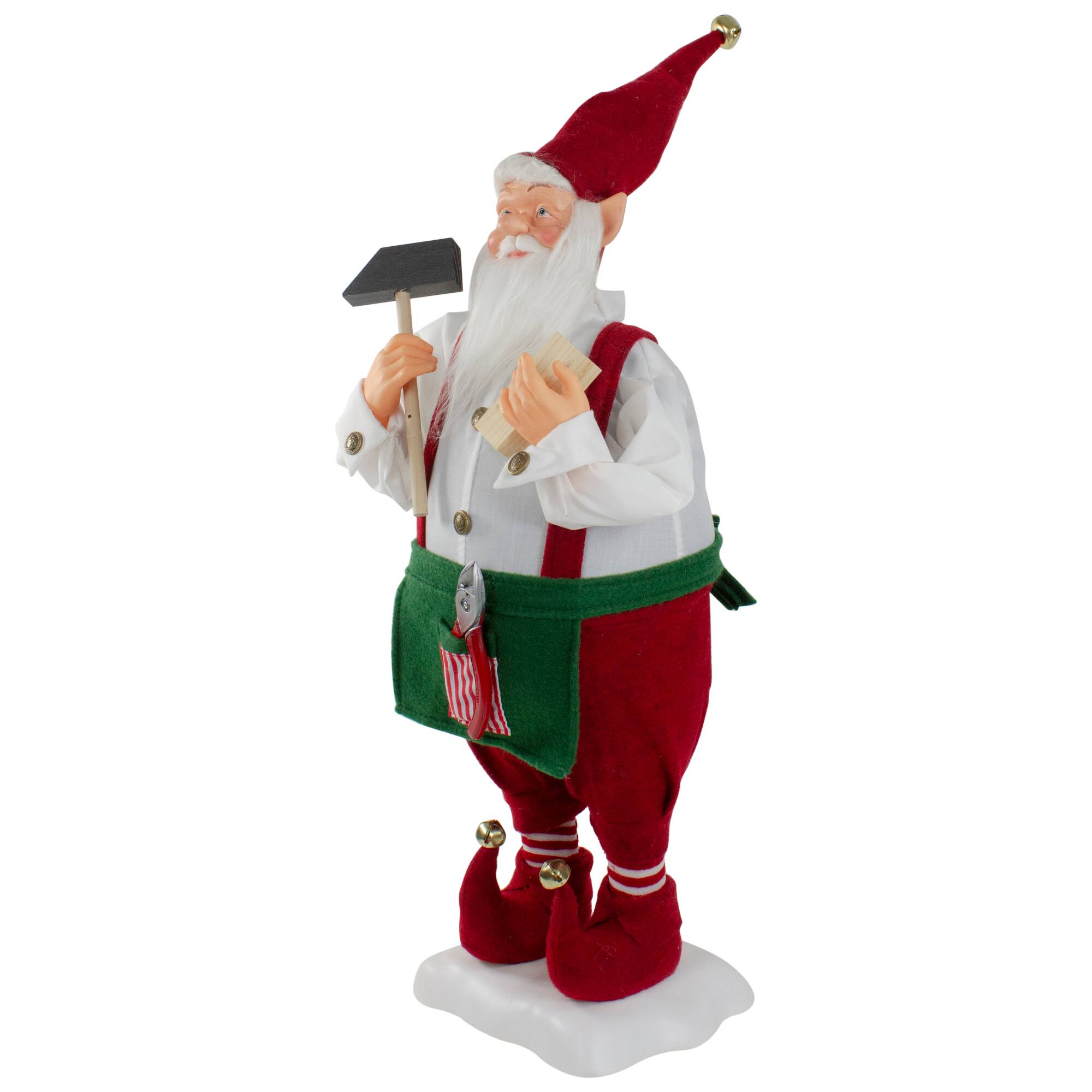 24&#x22; Santa&#x27;s Workshop Elf Animated Standing Christmas Figure