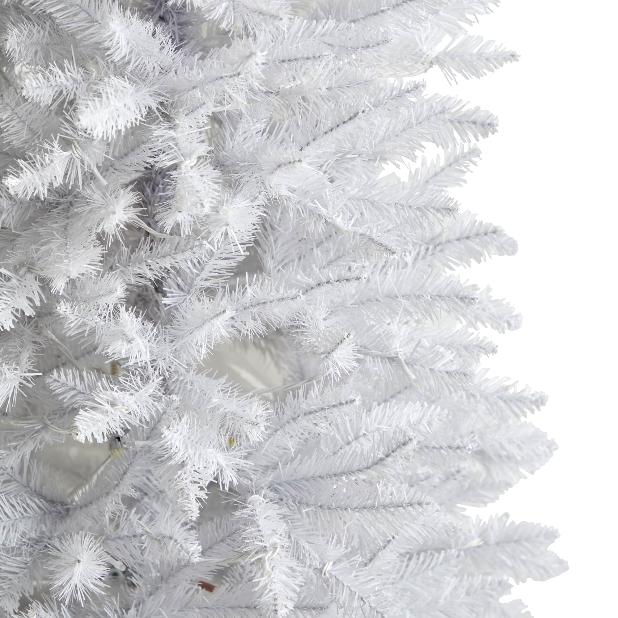 6ft. Pre-Lit White Artificial Christmas Tree, Warm White LED Lights