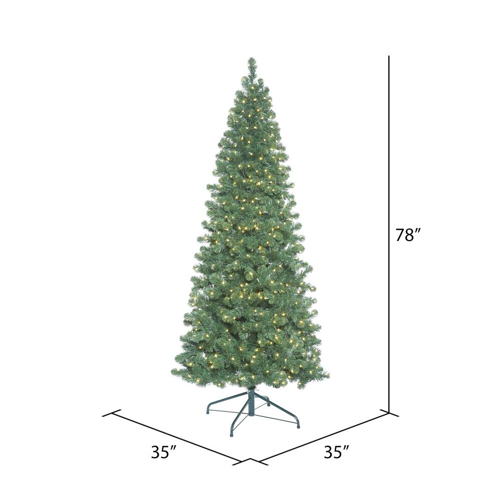 6.5ft. Pre-Lit Oregon Fir Artificial Christmas Tree, Warm White LED Lights