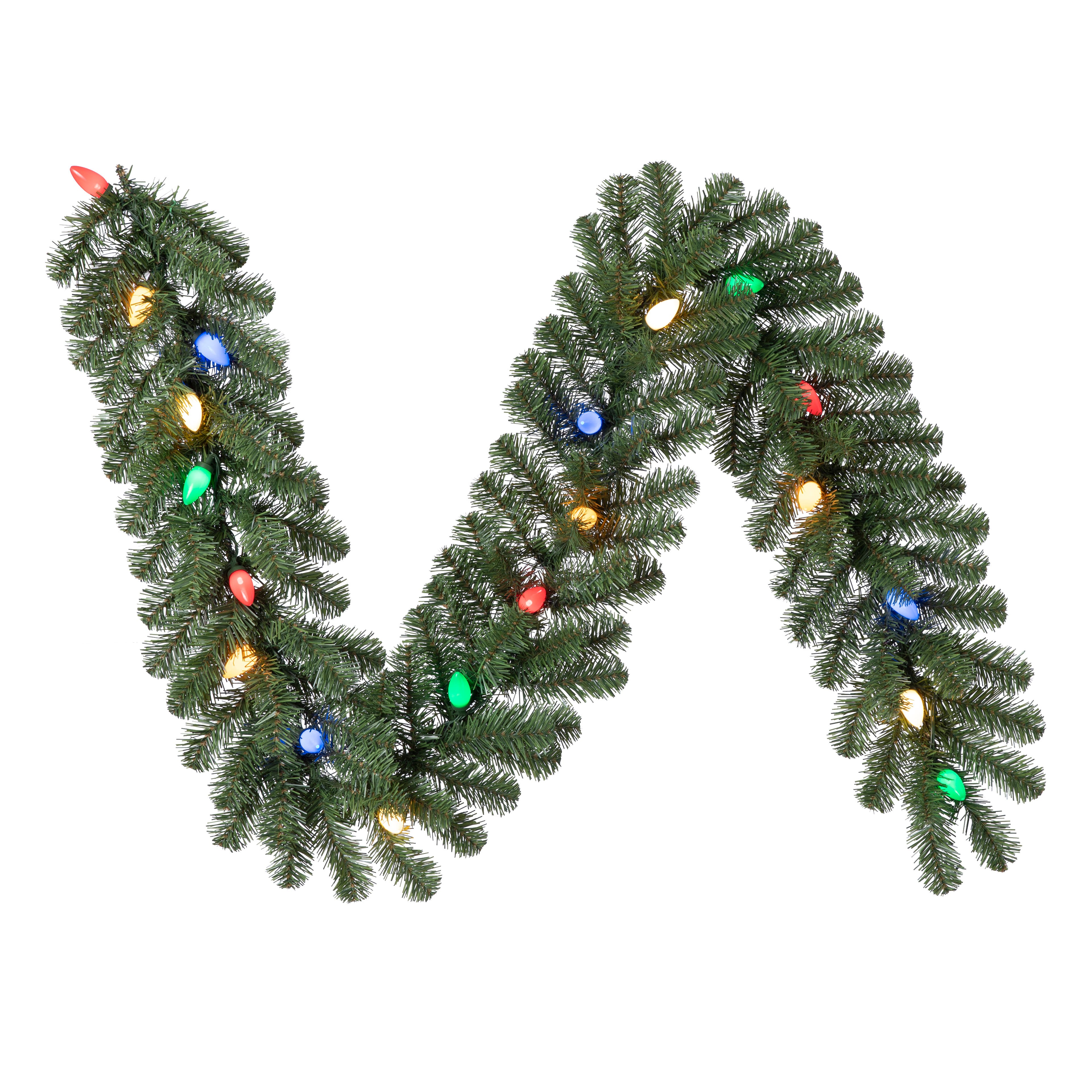 6ft. Pre-Lit Lakewood Spruce Garland, C7 Multicolor LED Lights by Ashland&#xAE;