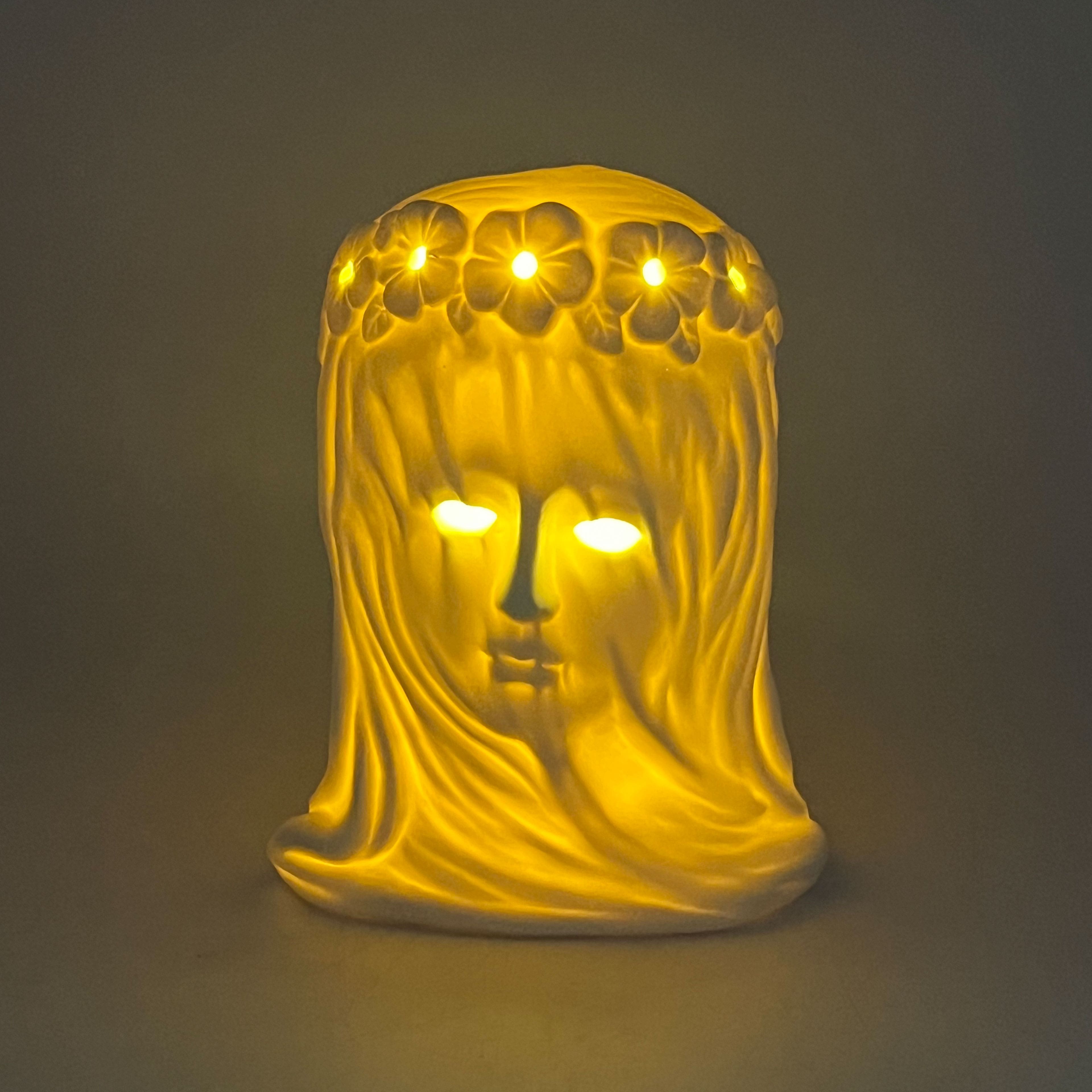 7.75" DIY Ceramic LED Veiled Lady Décor by Make Market®