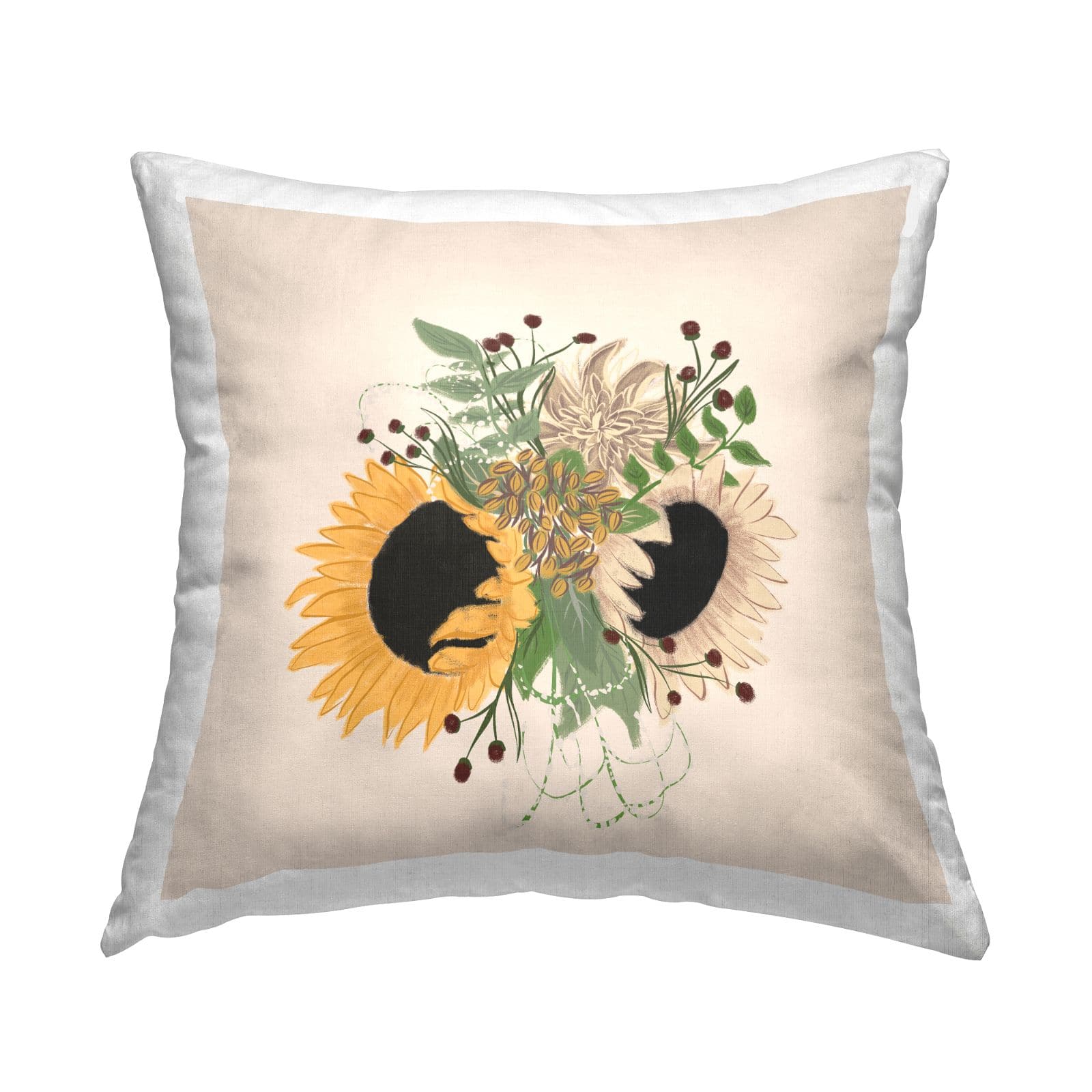 Sunflower best sale accent pillows