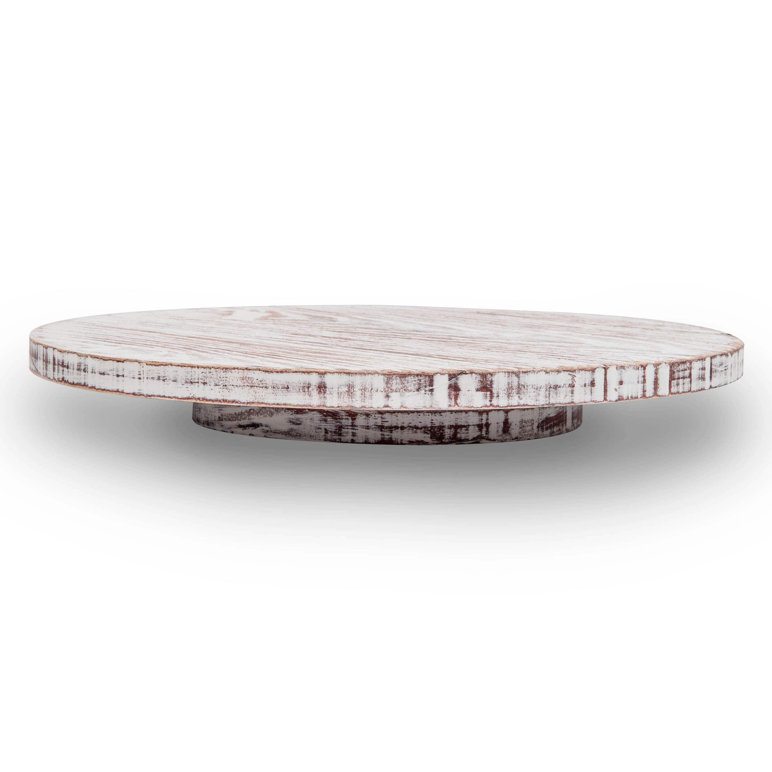 Mind Reader Brown Rustic Farmhouse Rotating Lazy Susan